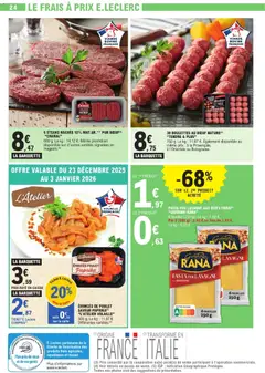 E.Leclerc - Prévisualisation de ÉMINCÉS DE POULET SAVEUR PAPRIKA (1) "L'ATELIER VOLAILLE", Émincés de poulet saveur paprika. 300 g. Différentes variétés. valide à partir de 23.12.2025 | Page: 24