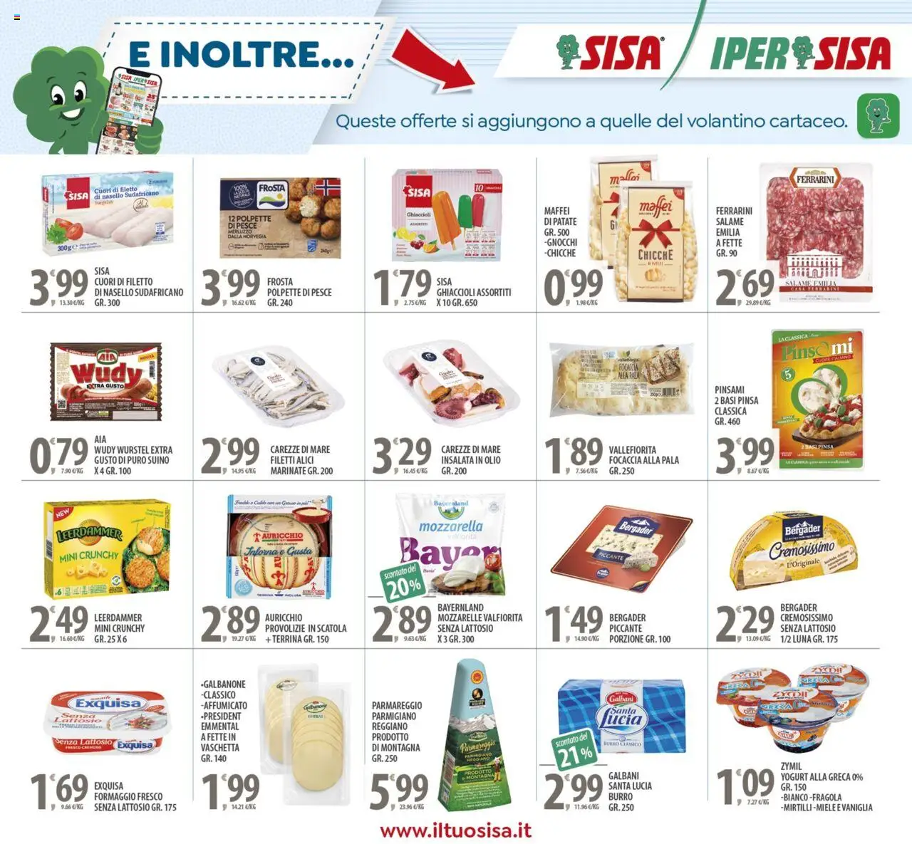 Volantino SISA del 03.10.2025 | Pagina: 19 | Prodotti: Salame, Merluzzo, Burro, Emmental