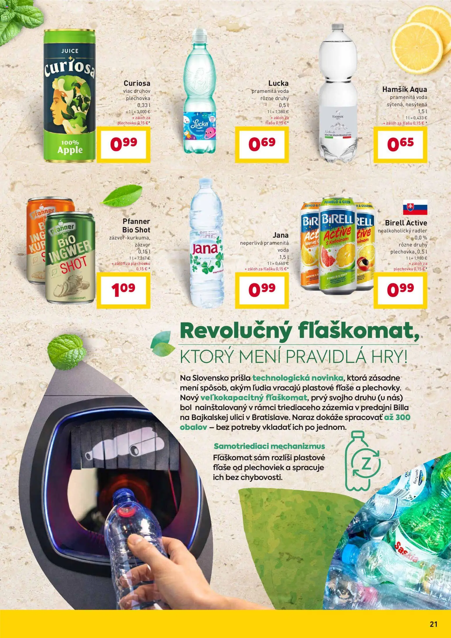 Nové Billa akcie – leták je platný od 07.04.2026 | Strana: 21 | Produkty: Radler, Apple, Lucka, Grep