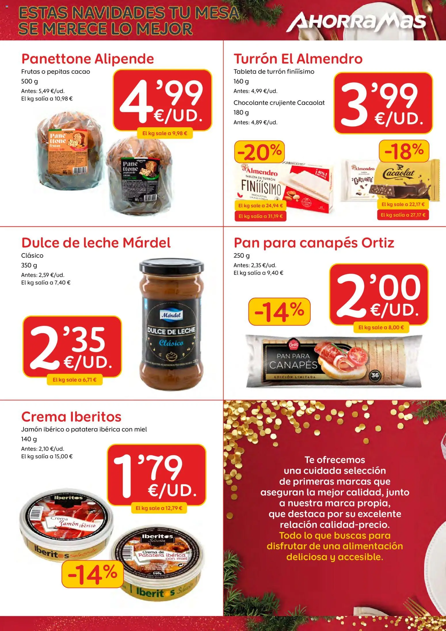 AhorraMas folleto │ válido desde el 20.11.2025 | Página: 13 | Productos: Jamón ibérico, Crema, Té, Φρυγανιές σικάλεως