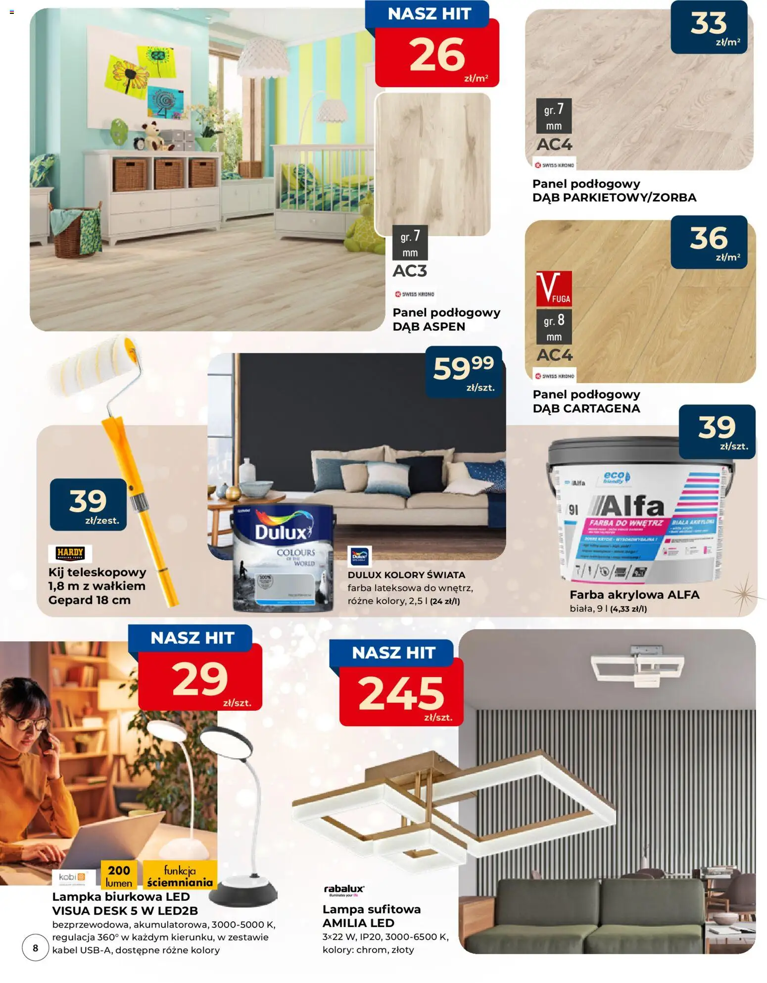 Mrówka Gazetka - Elbląg od 04.12.2025 | Strona: 8 | Produkty: Kabel, Lampa, Lampka biurkowa