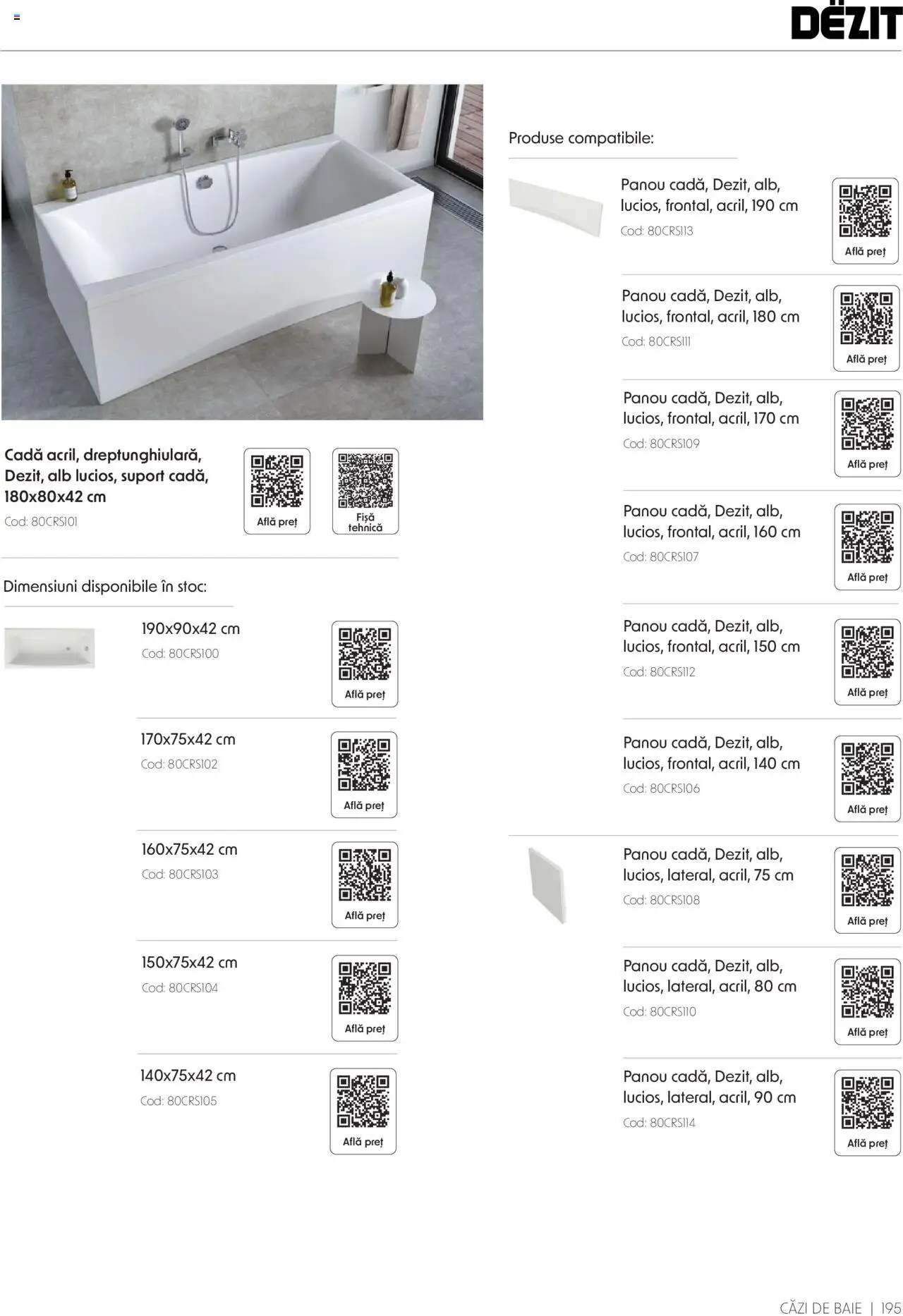Catalog Romstal – valabil de la 25.11.2024 | Pagină: 195 | Produse: Cadă