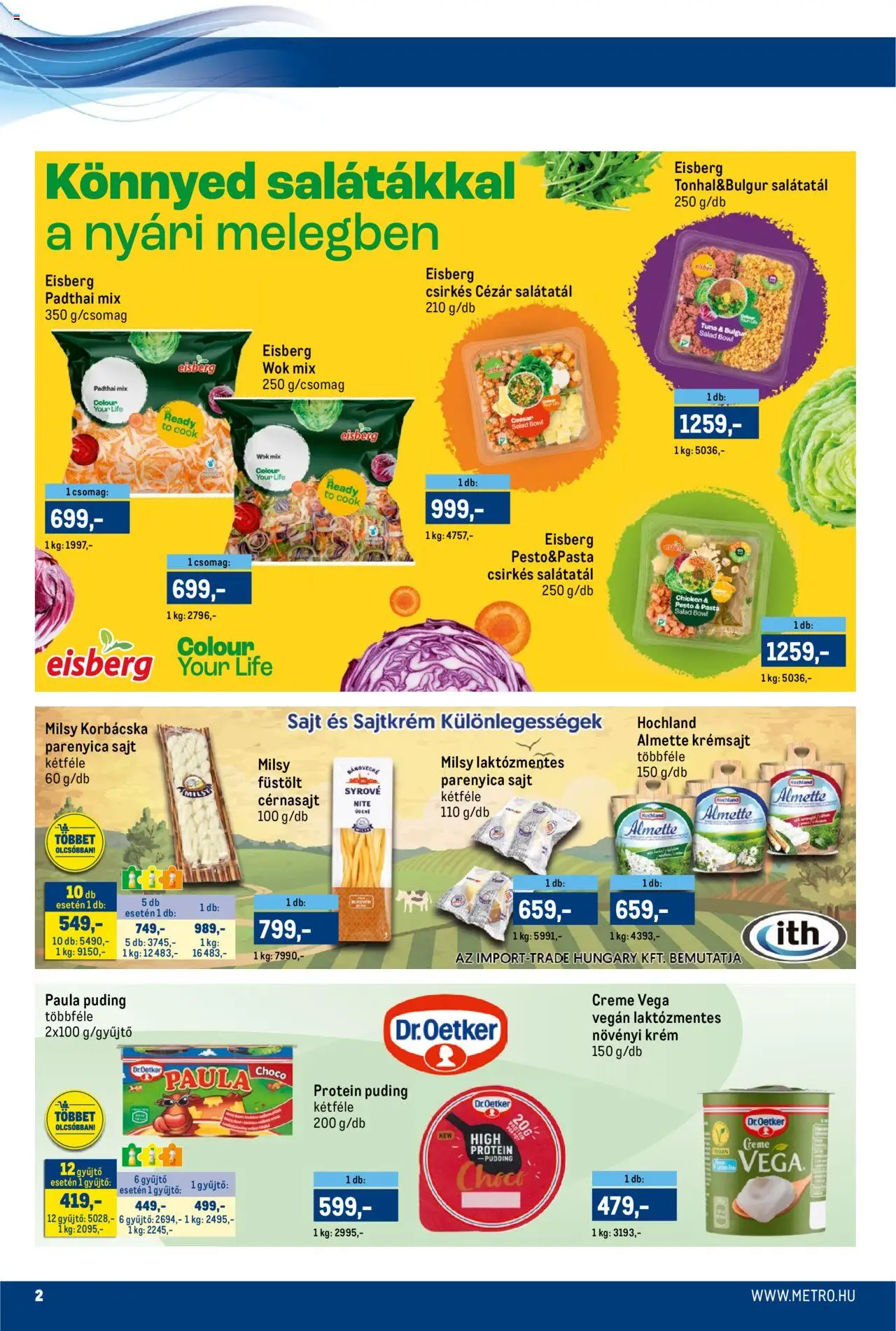 Metro akciós ujság - amely érvényes a következő dátumtól: 01.06.2025 | Oldal: 2 | Termékek: Pesto, Krémsajt, Protein, Bulgur
