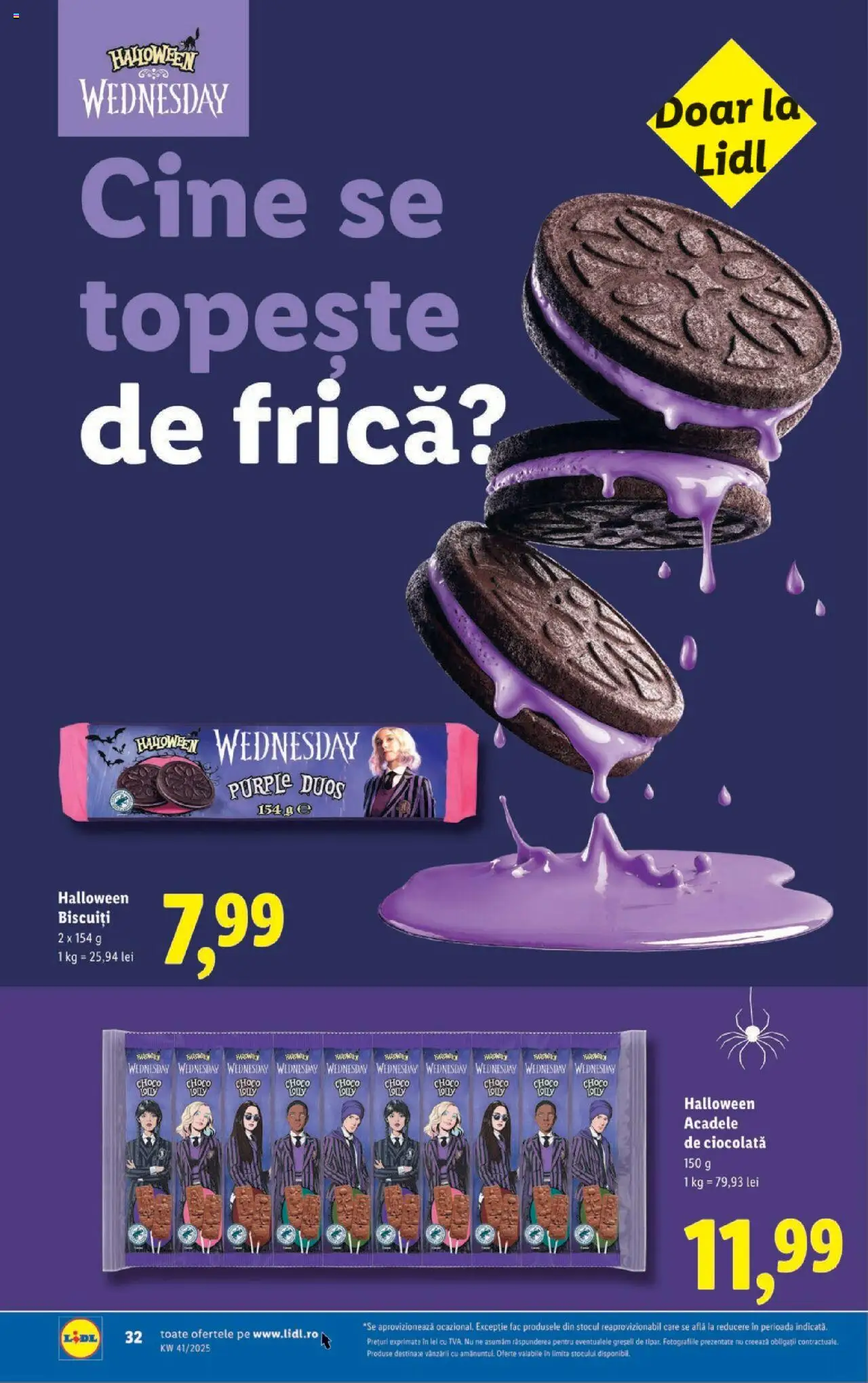 Noul catalog Lidl – valabil de la 06.10.2025 | Pagină: 32 | Produse: Ciocolată, Biscuiți, Acadele