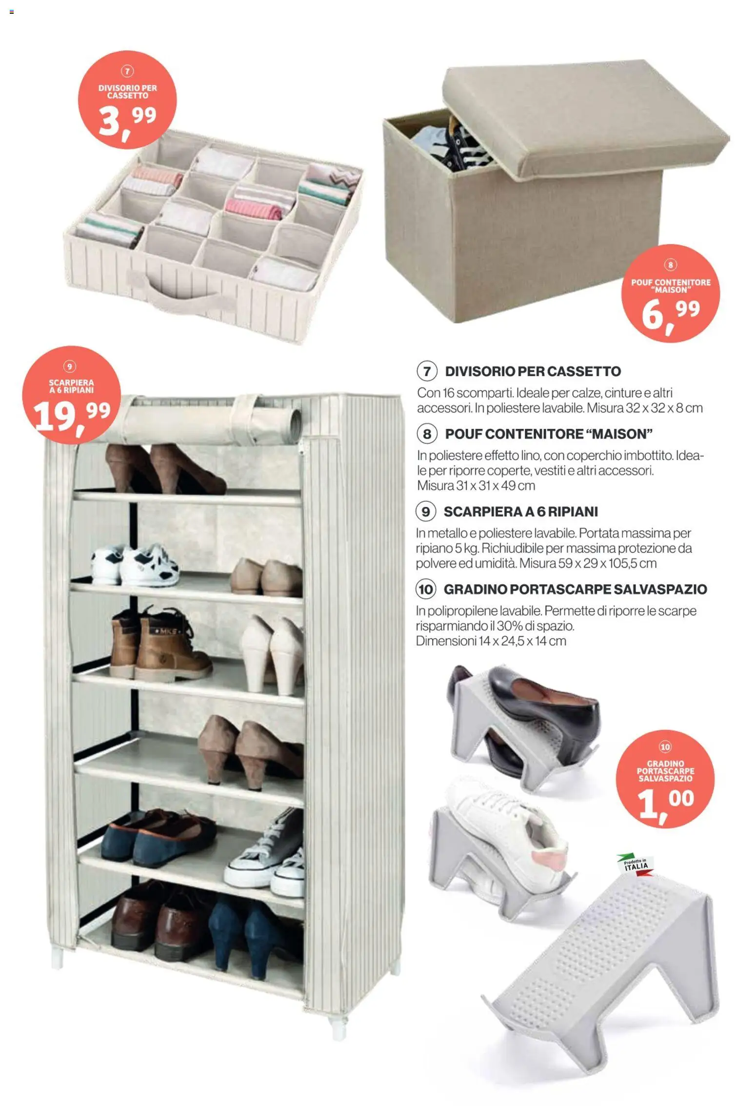 Volantino IN's del 18.03.2026 | Pagina: 5 | Prodotti: Ripiano, Scarpe, Contenitore, Scarpiera