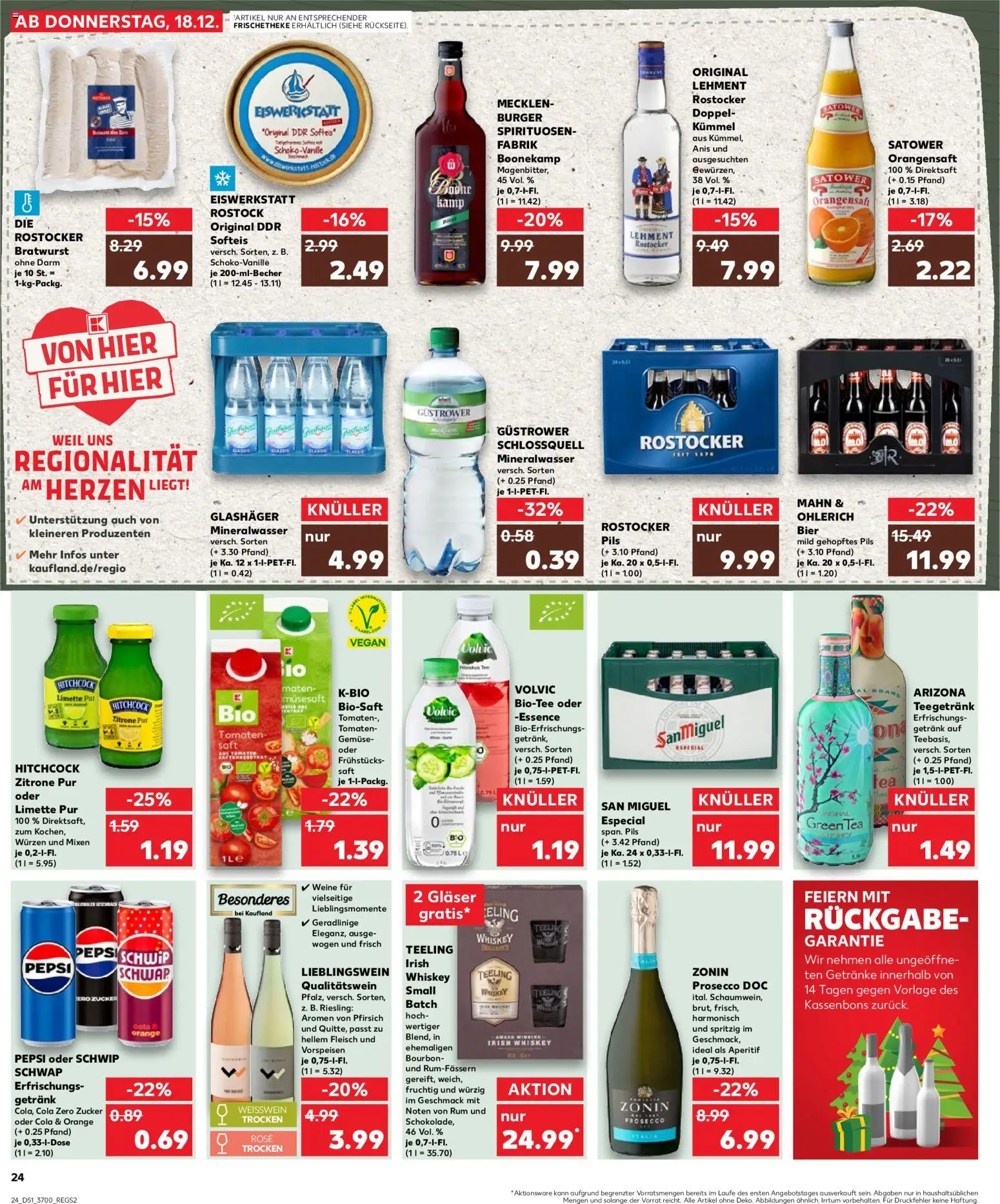 Kaufland prospekt Rostock	 – gültig ab 21.12.2025 | Seite: 24 | Produkte: Prosecco, Zucker, Pfirsich, Pepsi