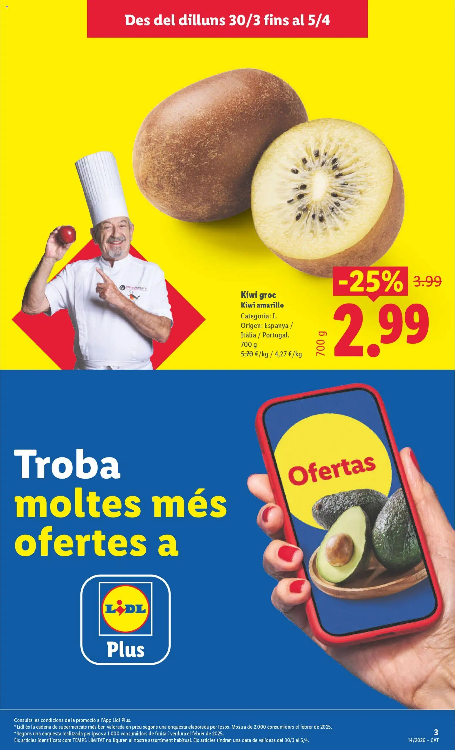 Lidl folleto │ válido desde el 30.03.2026 | Página: 3 | Productos: Kiwi