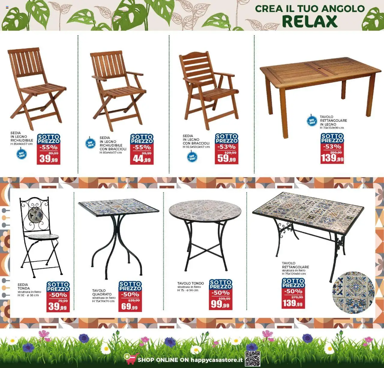 Volantino Happy Casa del 04.06.2025 | Pagina: 7 | Prodotti: Braccioli, Tavolo, Sedia