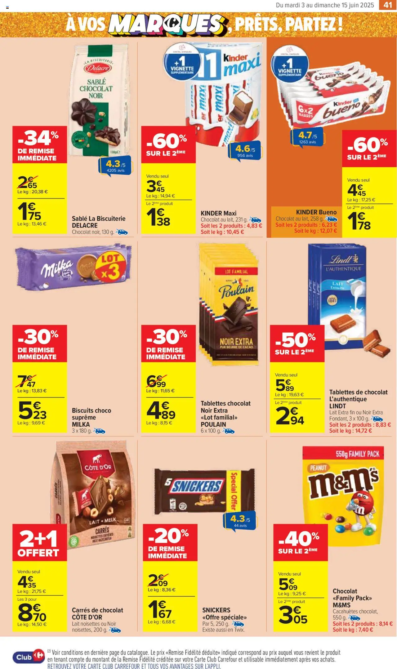  | Page: 43 | Produits: Kinder maxi, Tablettes de chocolat, Noisettes, Beurre