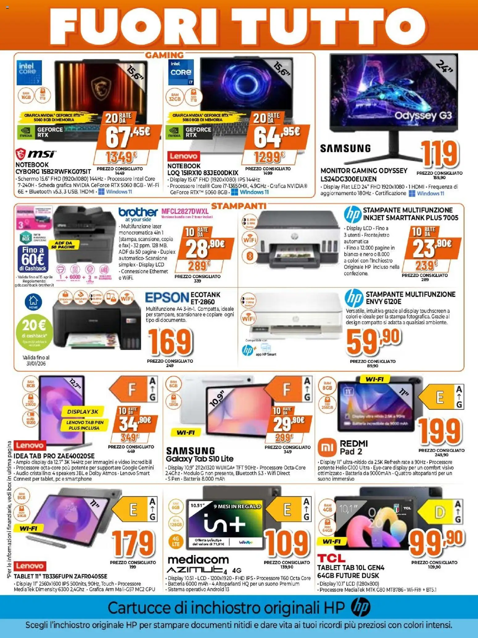 Volantino Expert del 15.01.2026 | Pagina: 8 | Prodotti: Tablet, Stampante, Video, Stampa