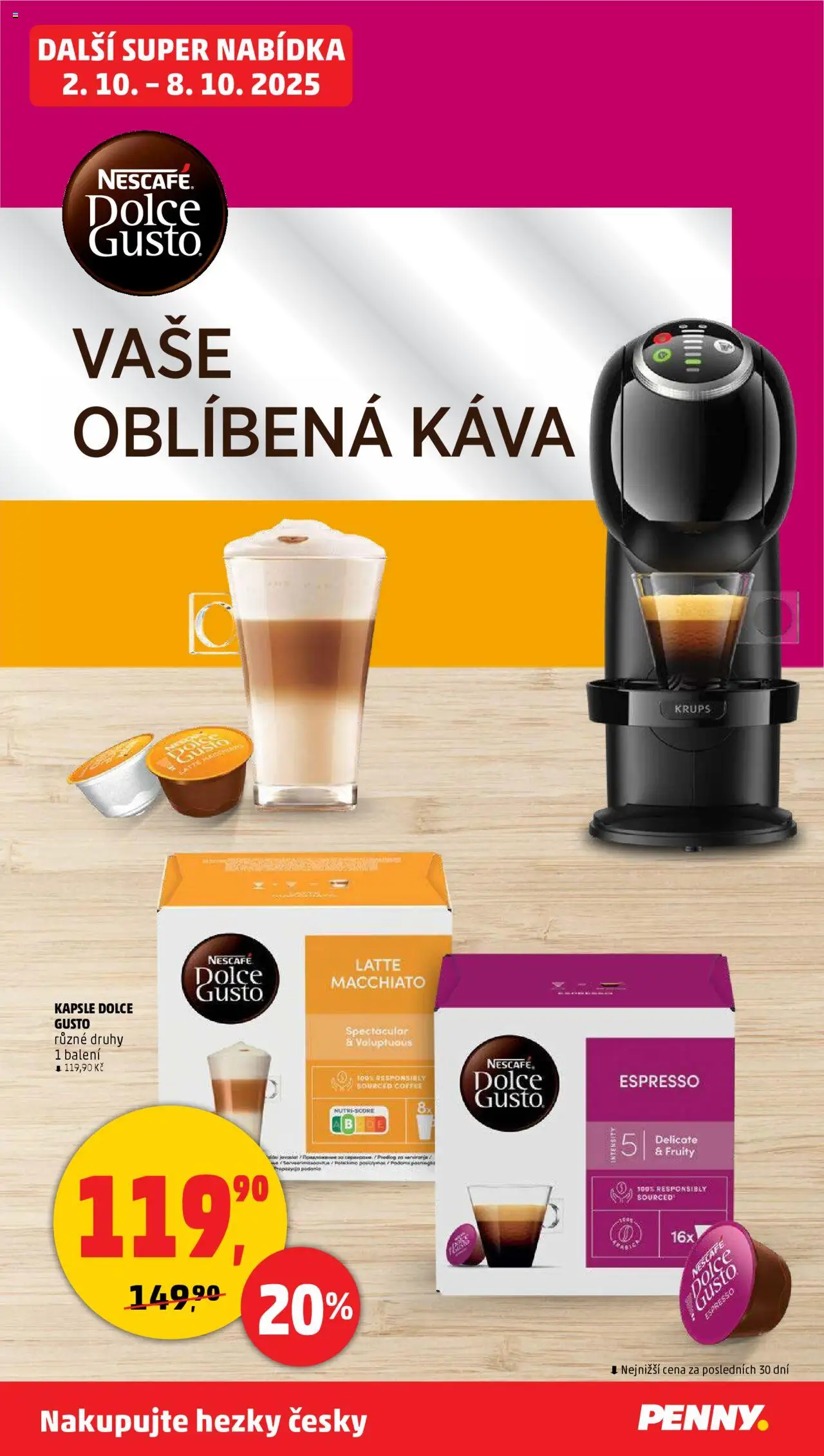 Penny Market leták - Čtvrtečník od 02.10.2025 | Strana: 36 | Produkty: Dolce Gusto, Káva, Nescafé, Kapsle Dolce Gusto