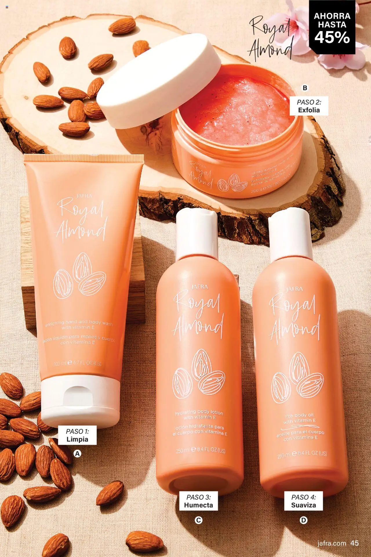 JAFRA folleto │ válido desde el 01.06.2025 | Página: 45 | Productos: Γαύρος, Jabón líquido, Exfoliante corporal, Body