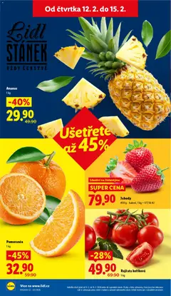 Náhled letáku Rajčata keříková, 1 kg od 12.02.2026 | Strana: 10 | Produkty: Pomeranče, Rajčata, Ananas, Jahody