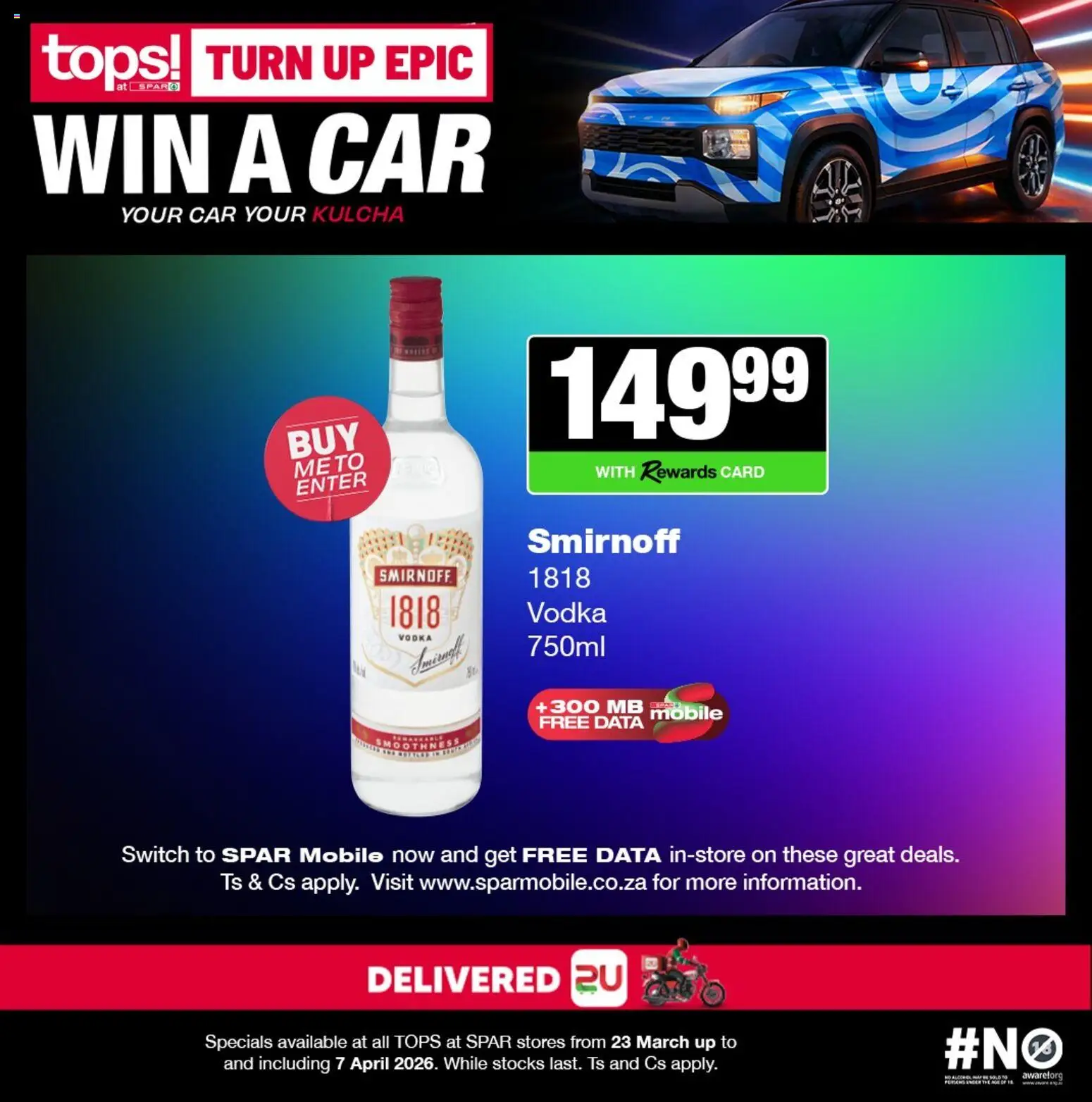 New Tops at Spar catalogue – valid from 23.03.2026 | Page: 4 | Products: Data, Switch, Vodka