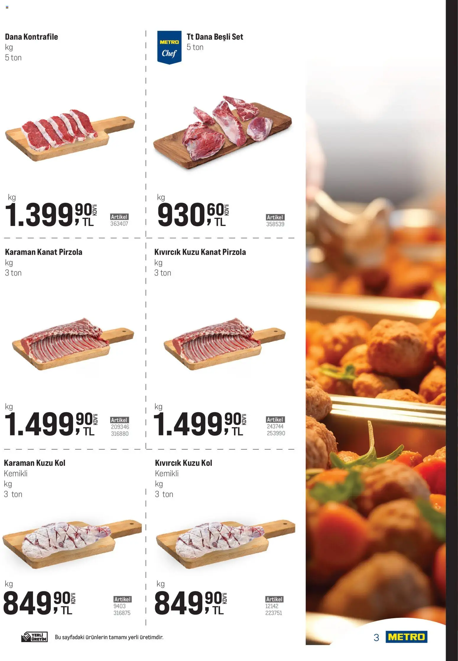 Metro - Şehir Otelleri - 08.04.2026 tarihinden itibaren geçerlidir | Sayfa: 3 | Ürünler: Pirzola