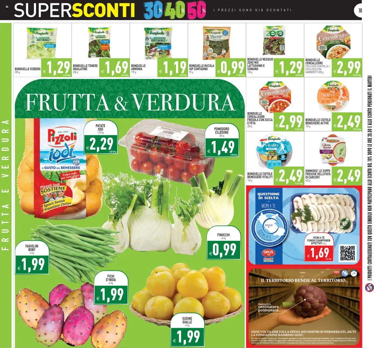 Volantino PIM Supermercati del 27.08.2025 | Pagina: 10 | Prodotti: Tè, Pomodoro, Finocchi, Fagiolini