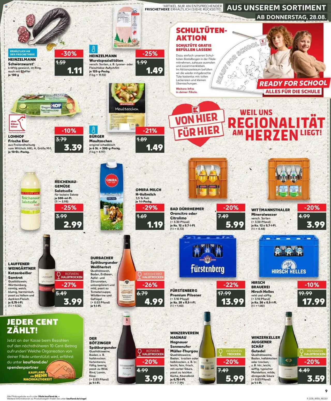 Kaufland prospekt Bad Dürrheim	 – gültig ab 31.08.2025 | Seite: 20 | Produkte: Eier, Rotwein, Bad, Äpfel