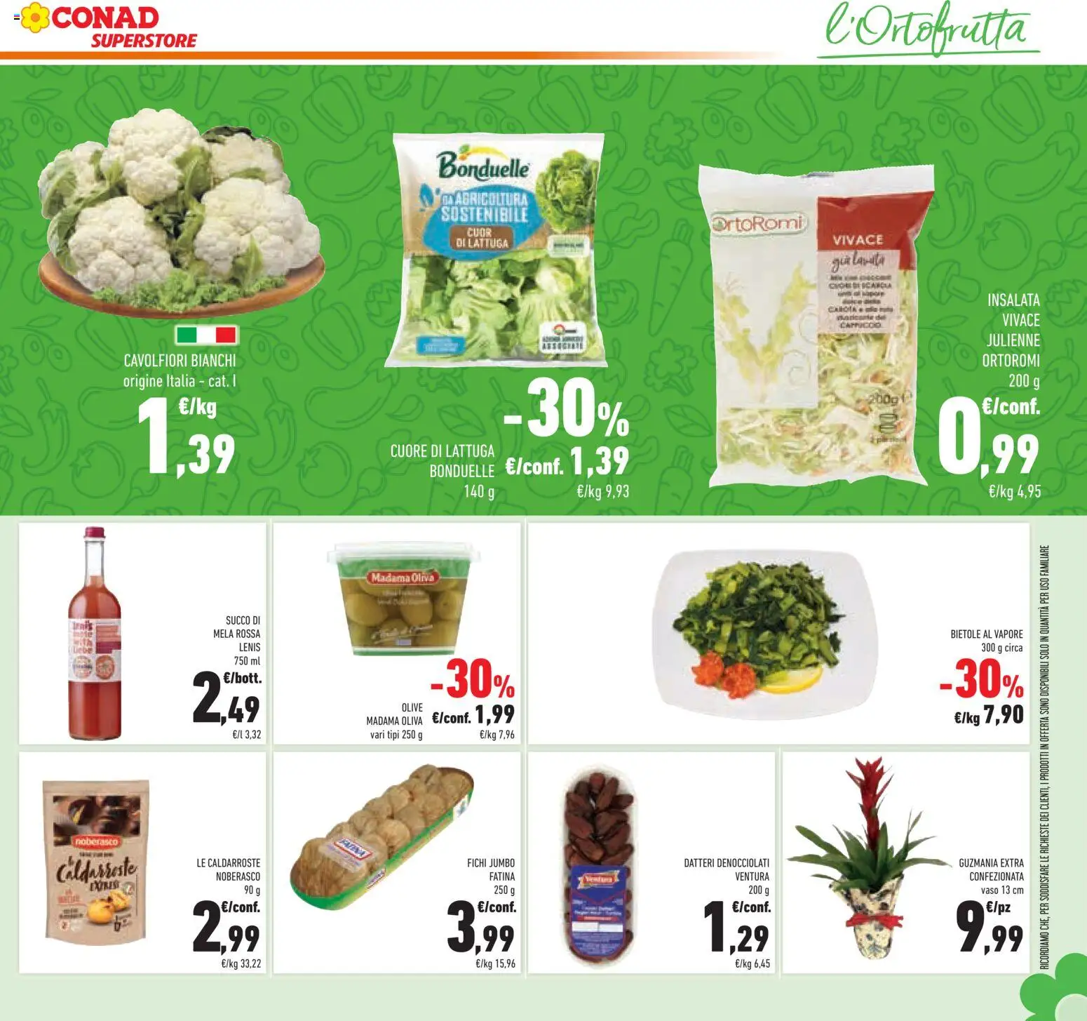 Volantino Conad del 03.12.2025 | Pagina: 33 | Prodotti: Succo, Insalata, Olive, Vaso