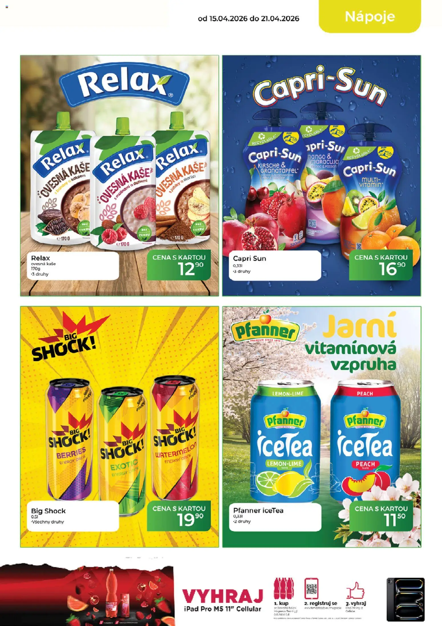 Tamda Foods leták od 15.04.2026 | Strana: 13 | Produkty: Maracuja, Ovesná kaše, Capri Sun, Energy drink