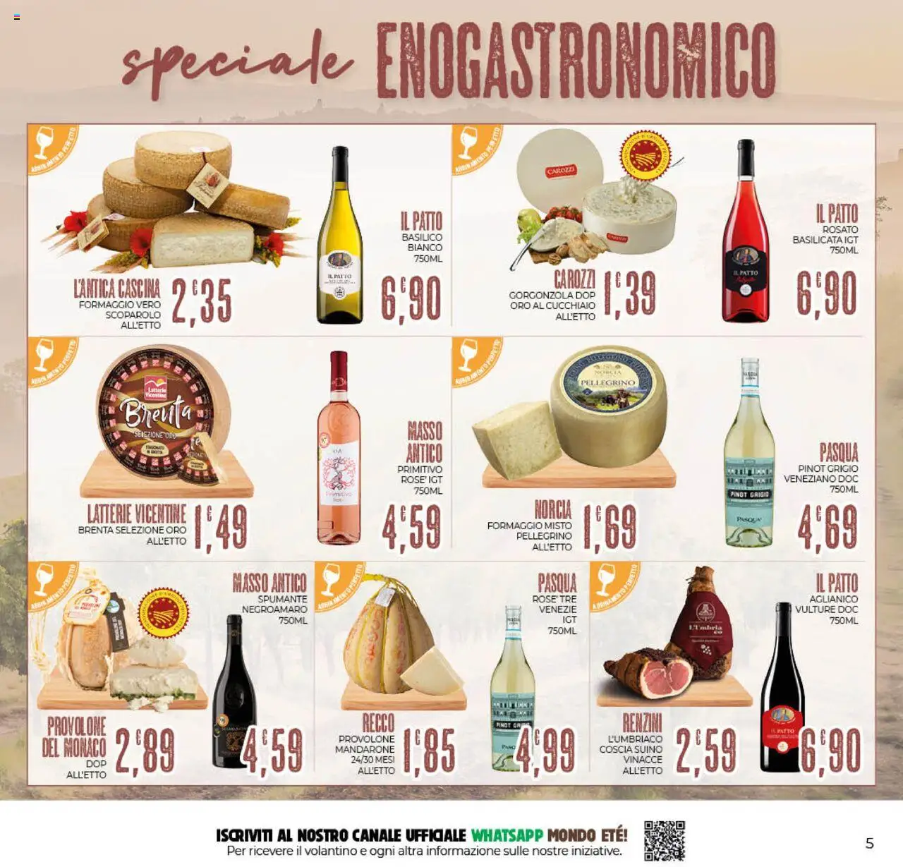 Volantino Eté del 19.09.2025 | Pagina: 5 | Prodotti: Provolone, Suino, Formaggio, Basilico