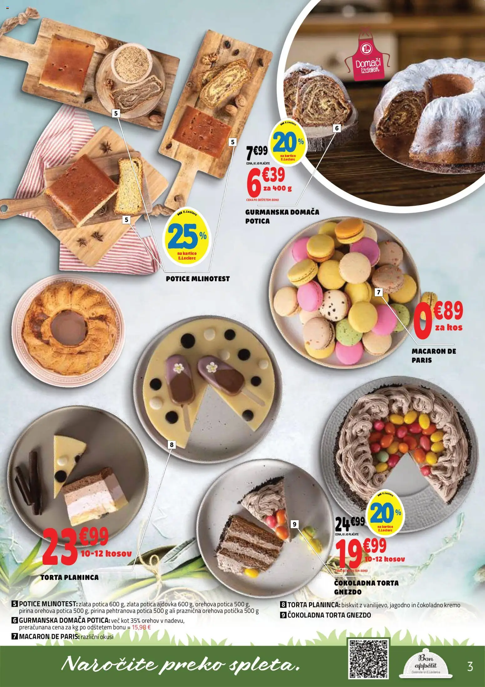 Novi E.leclerc katalog ponudbe – veljaven od 25.03.2026 | Stran: 3 | Izdelki: Torta