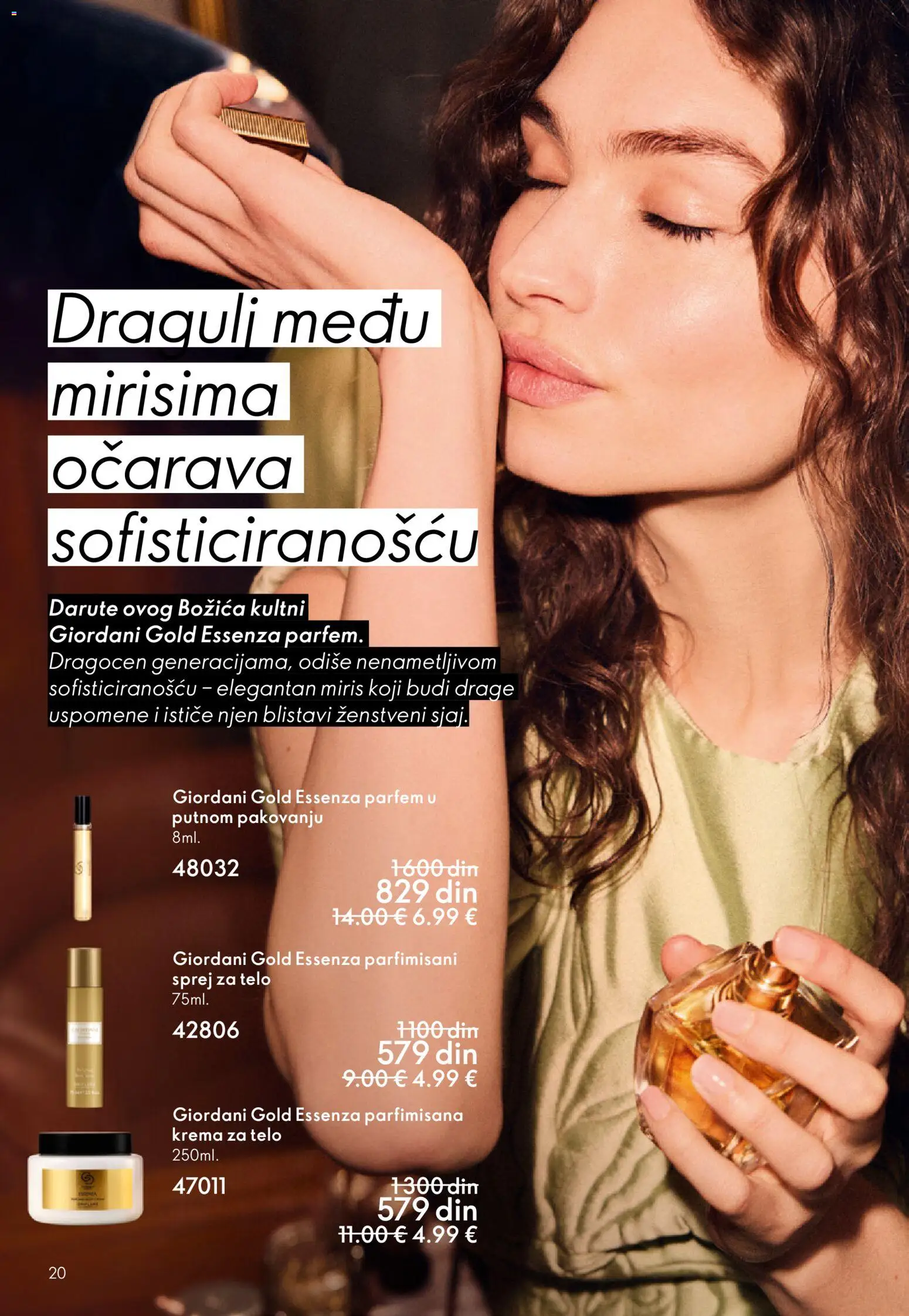 Oriflame katalog - važi od 19.11.2025 | Strana: 20 | Proizvode: Miris, Parfem, Krema, Krema za telo