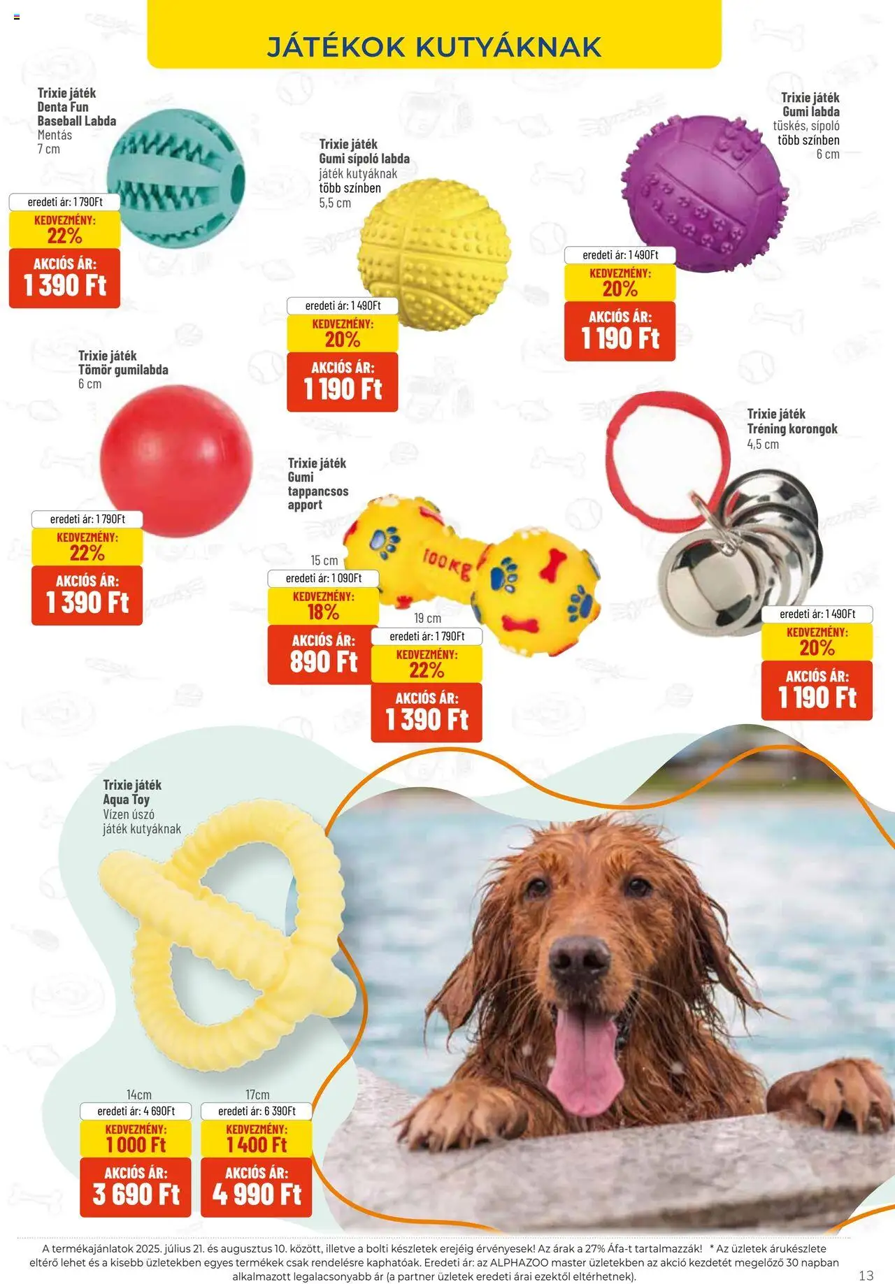 AlphaZoo akciós ujság - amely érvényes a következő dátumtól: 21.07.2025 | Oldal: 13 | Termékek: Játék, Játékok