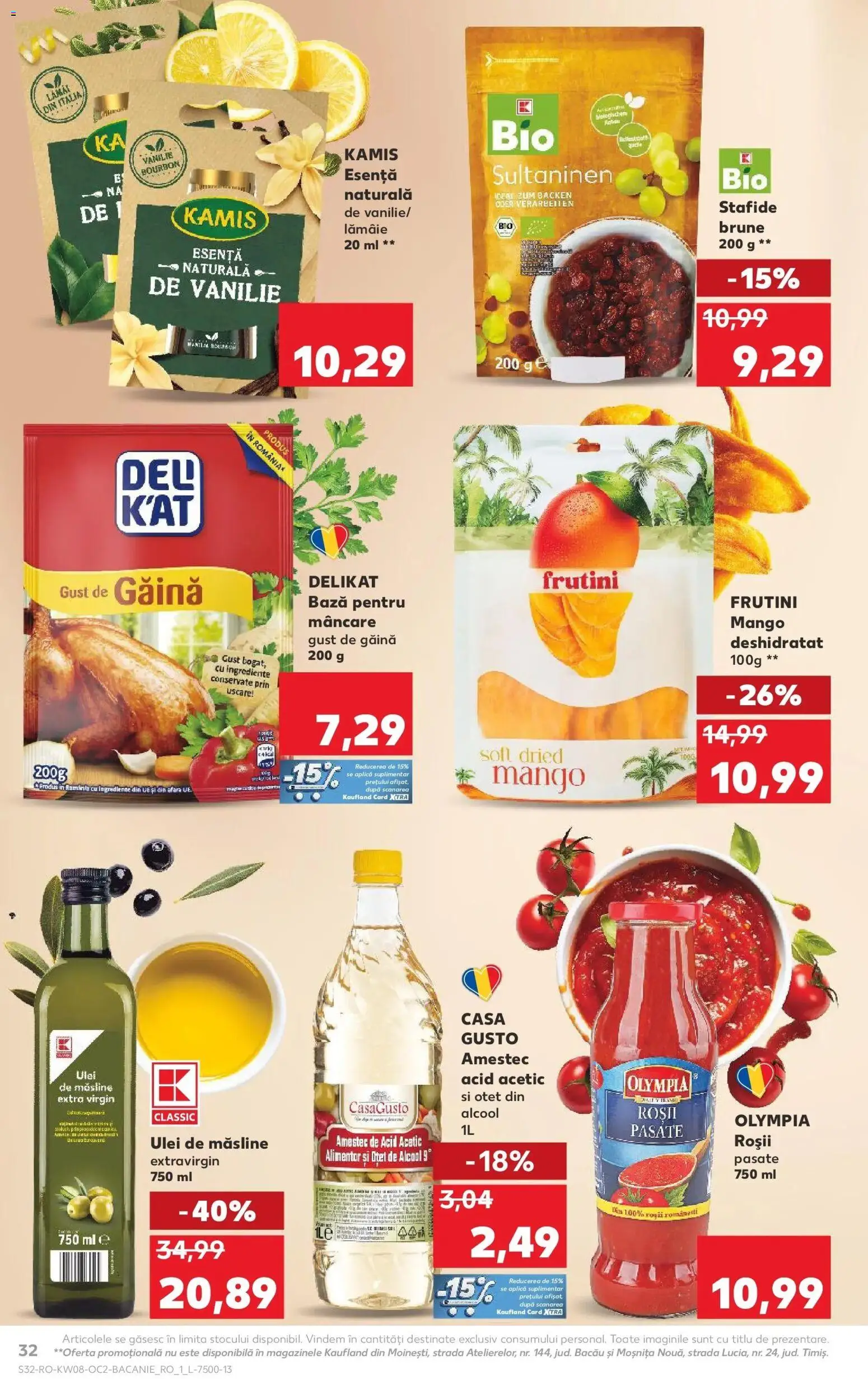 Noul catalog Kaufland – valabil de la 18.02.2026 | Pagină: 32 | Produse: Şerit ödül, Măsline, Ulei, Oțet