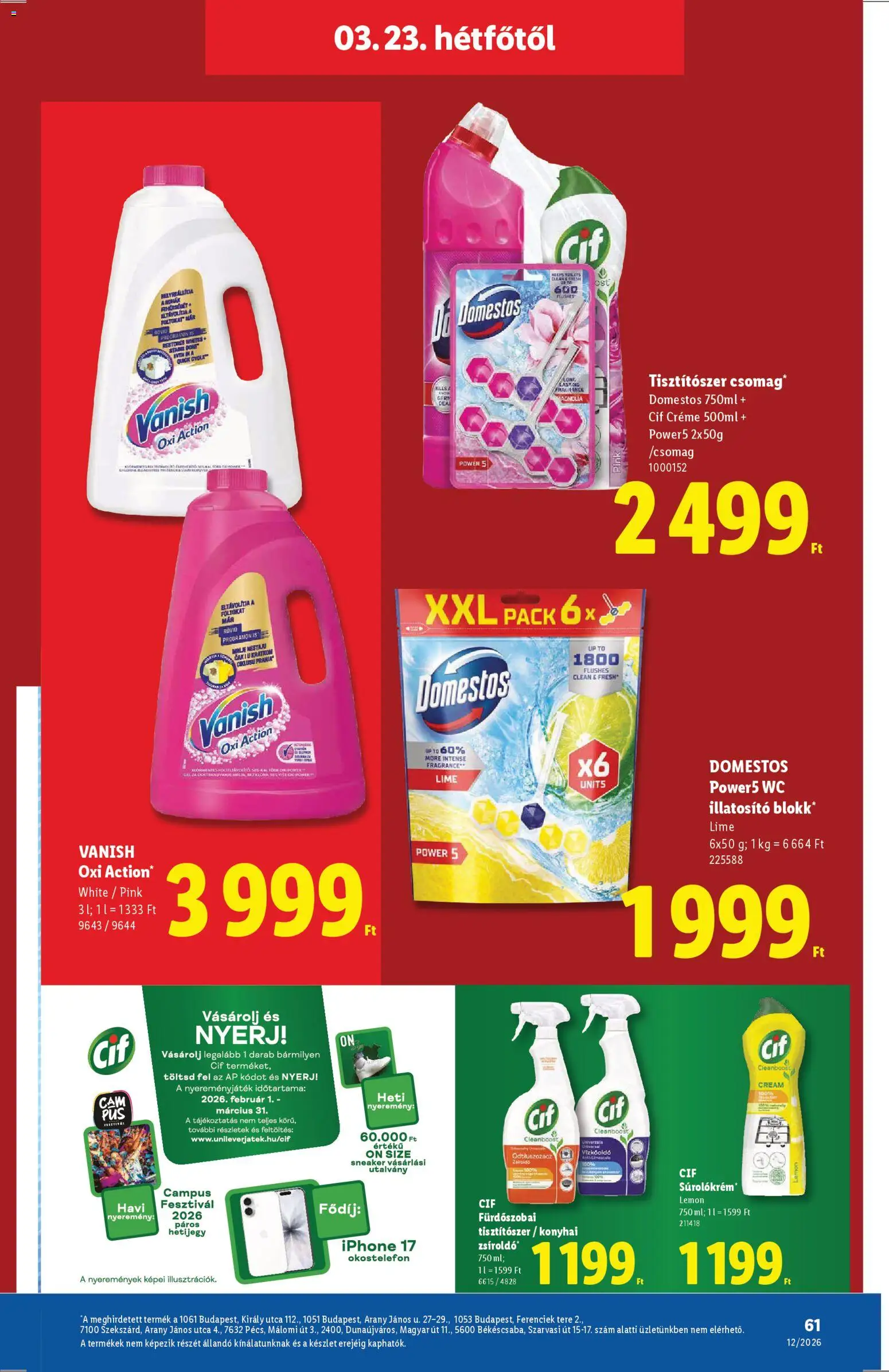 Lidl akciós ujság - amely érvényes a következő dátumtól: 19.03.2026 | Oldal: 61