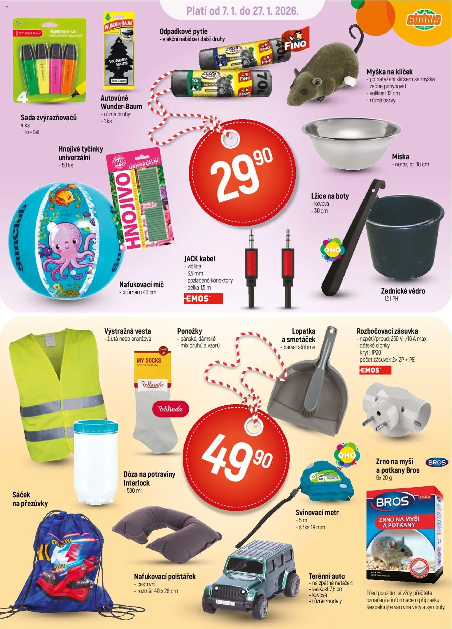 Globus leták od 07.01.2026 | Strana: 12 | Produkty: Ponožky, Boty, Lopatka, Potraviny