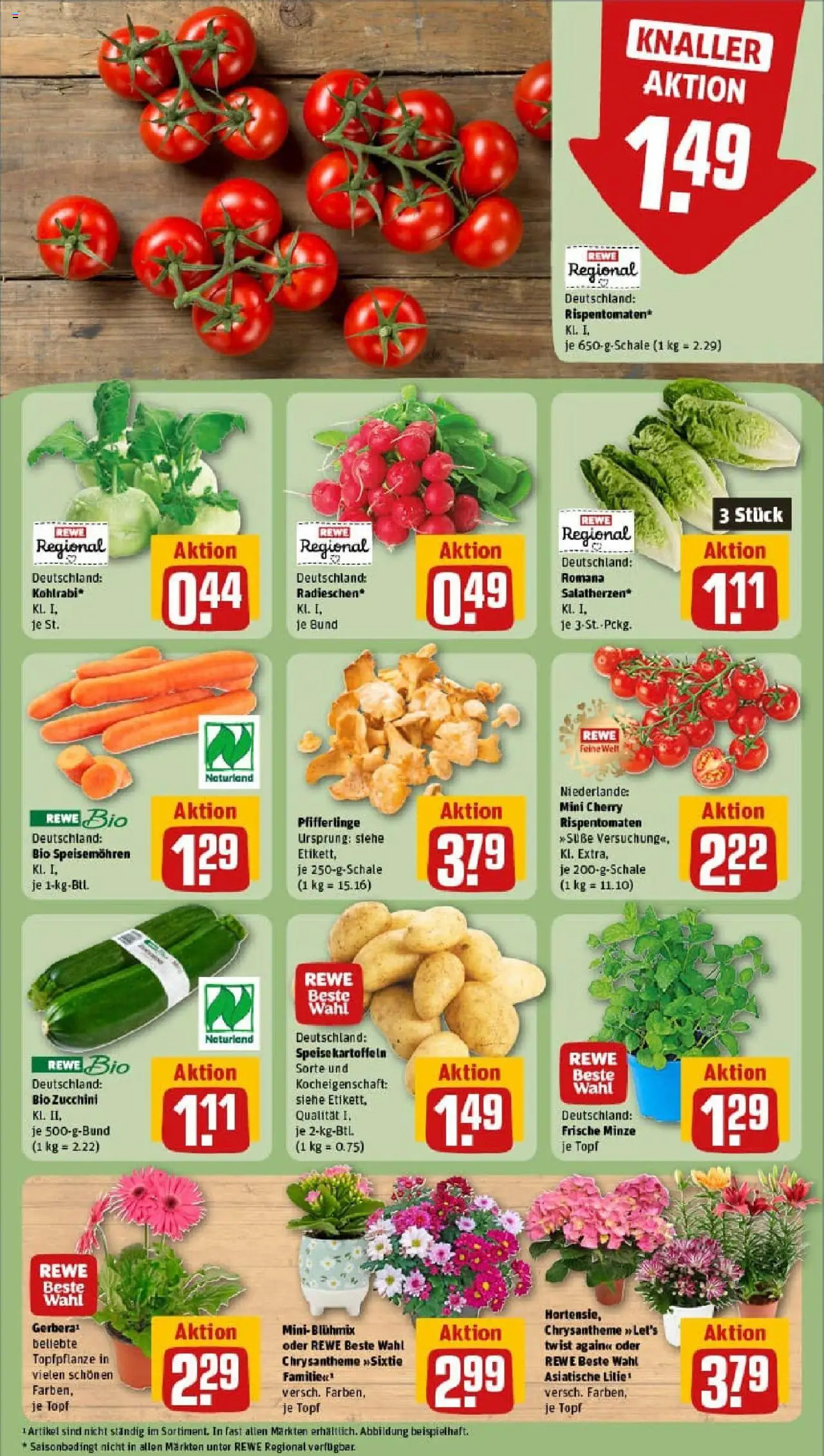 Rewe prospekt Mannheim / Rheinau	 - gültig ab dem 03.08.2025 | Seite: 7 | Produkte: Kohlrabi, Kartoffeln, Pfifferlinge, Zucchini