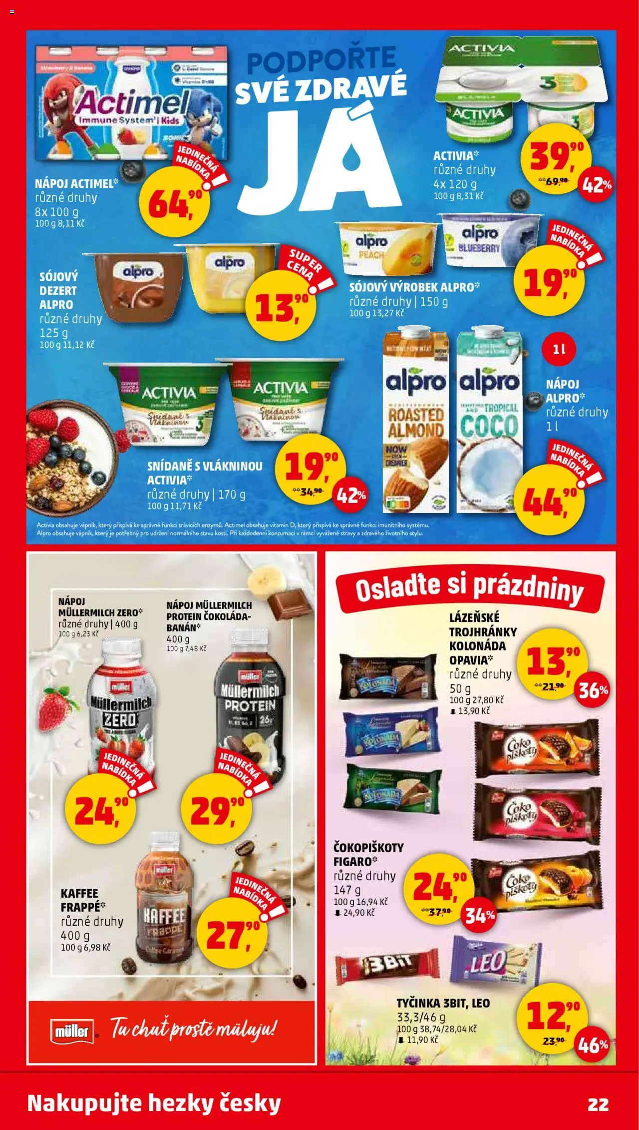Penny Market leták - Čtvrtečník od 05.06.2025 | Strana: 22 | Produkty: Čokoláda, Piškoty, Actimel, Müllermilch