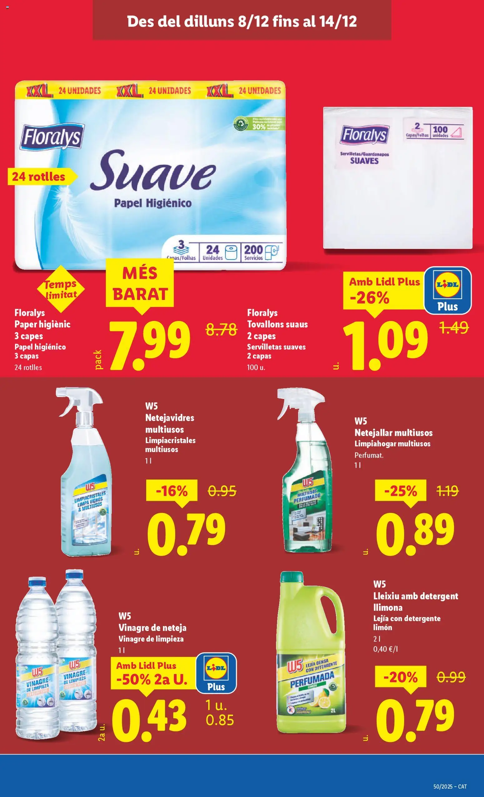 Lidl folleto │ válido desde el 08.12.2025 | Página: 35 | Productos: Limpiacristales, Detergente, Papel higienico, Δεξαμενή