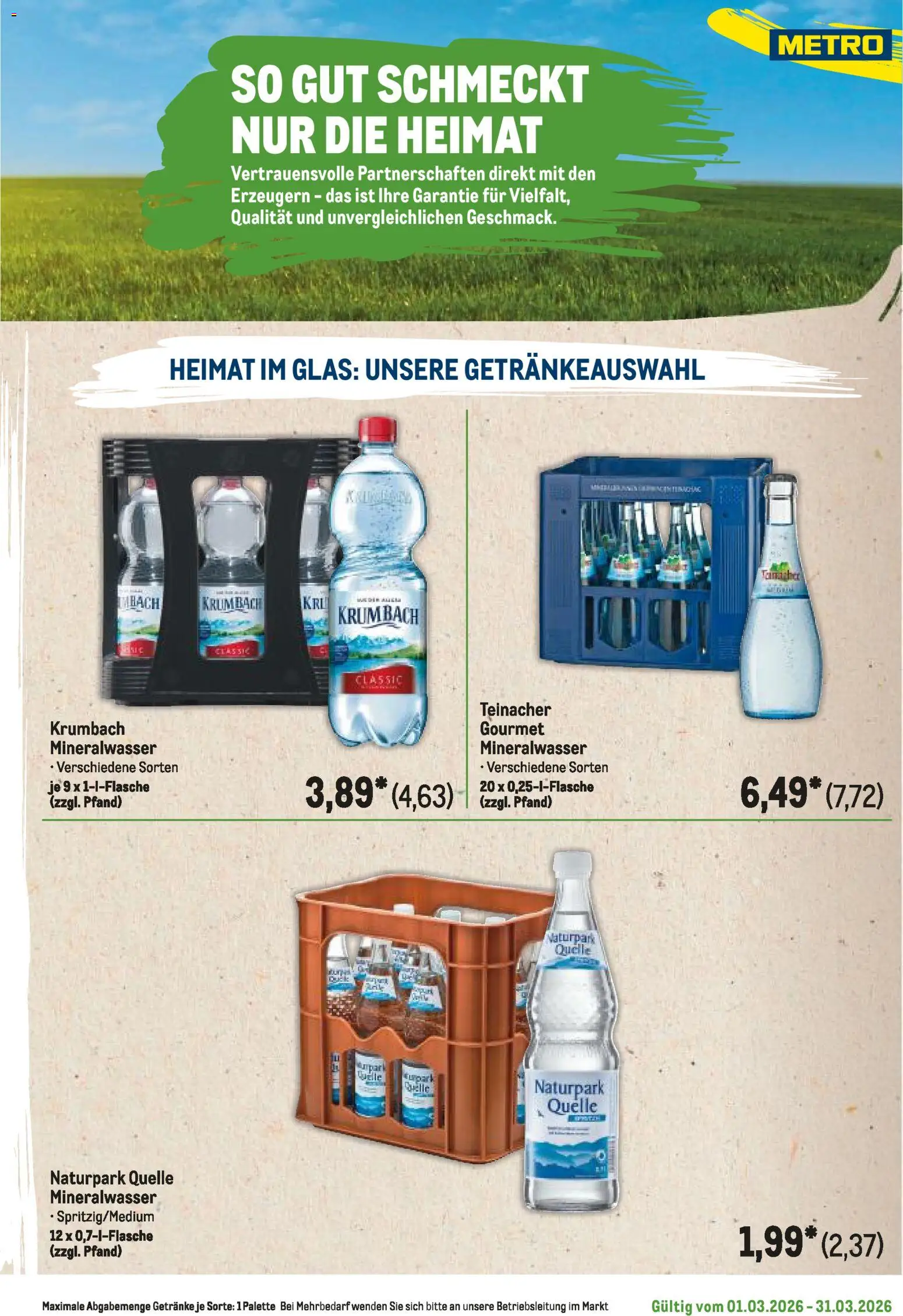 Metro Regionaler Flyer – gültig ab 01.03.2026 | Seite: 69 | Produkte: Mineralwasser