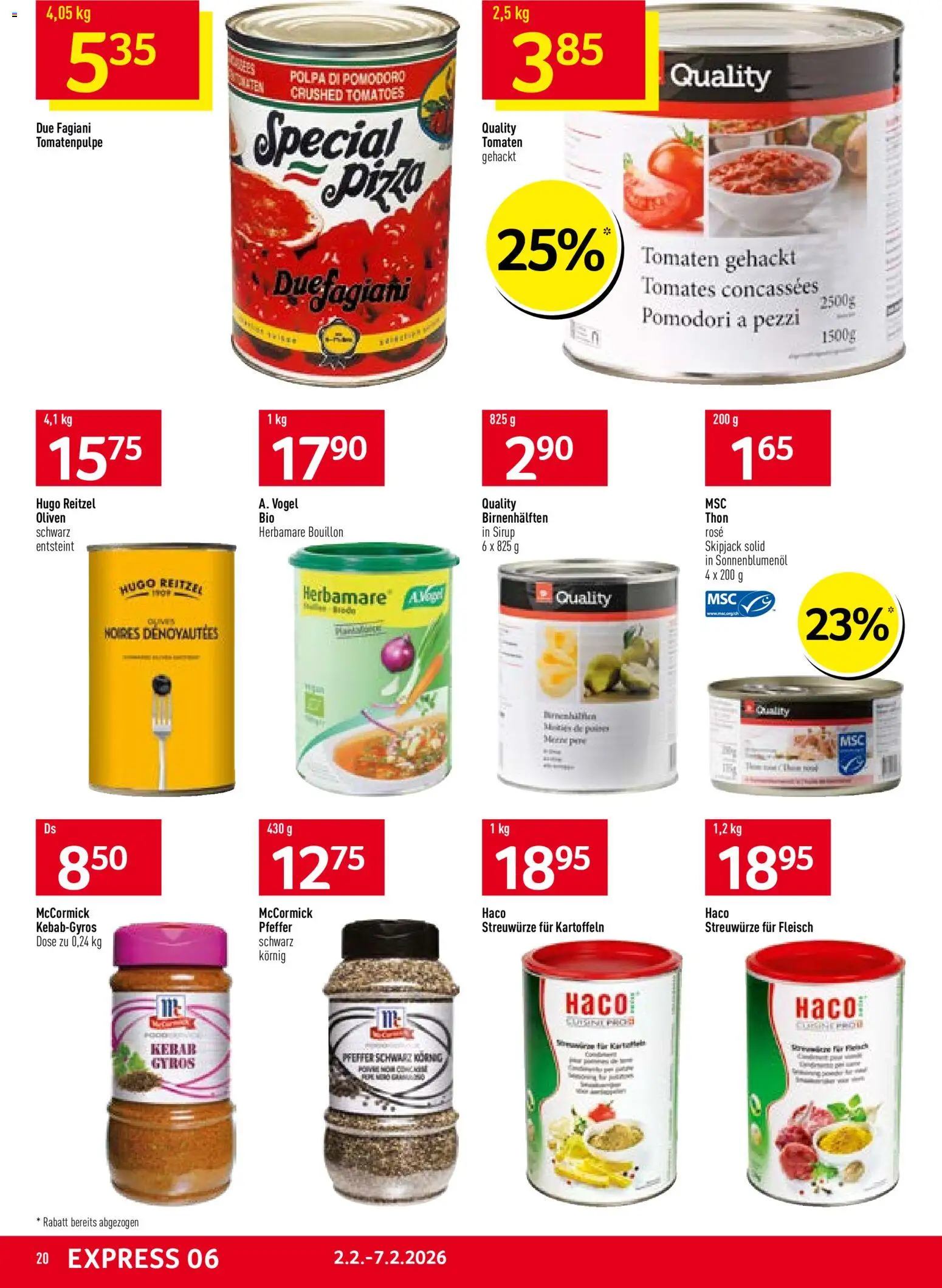Prodega Aktionen – gültig ab 02.02.2026 | Seite: 20 | Produkte: Sirup, Tomaten, Kartoffeln, Pfeffer