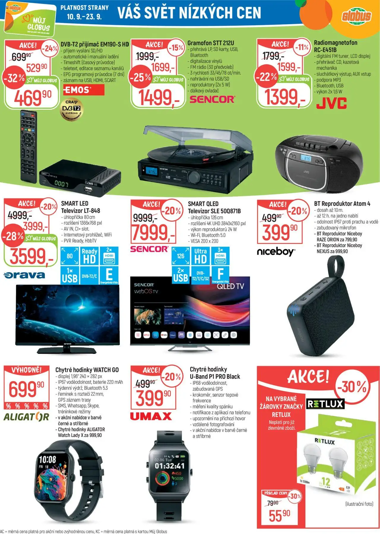 Globus leták - Chomutov od 10.09.2025 | Strana: 25 | Produkty: Televizor, Hodinky, USB, Chytré hodinky