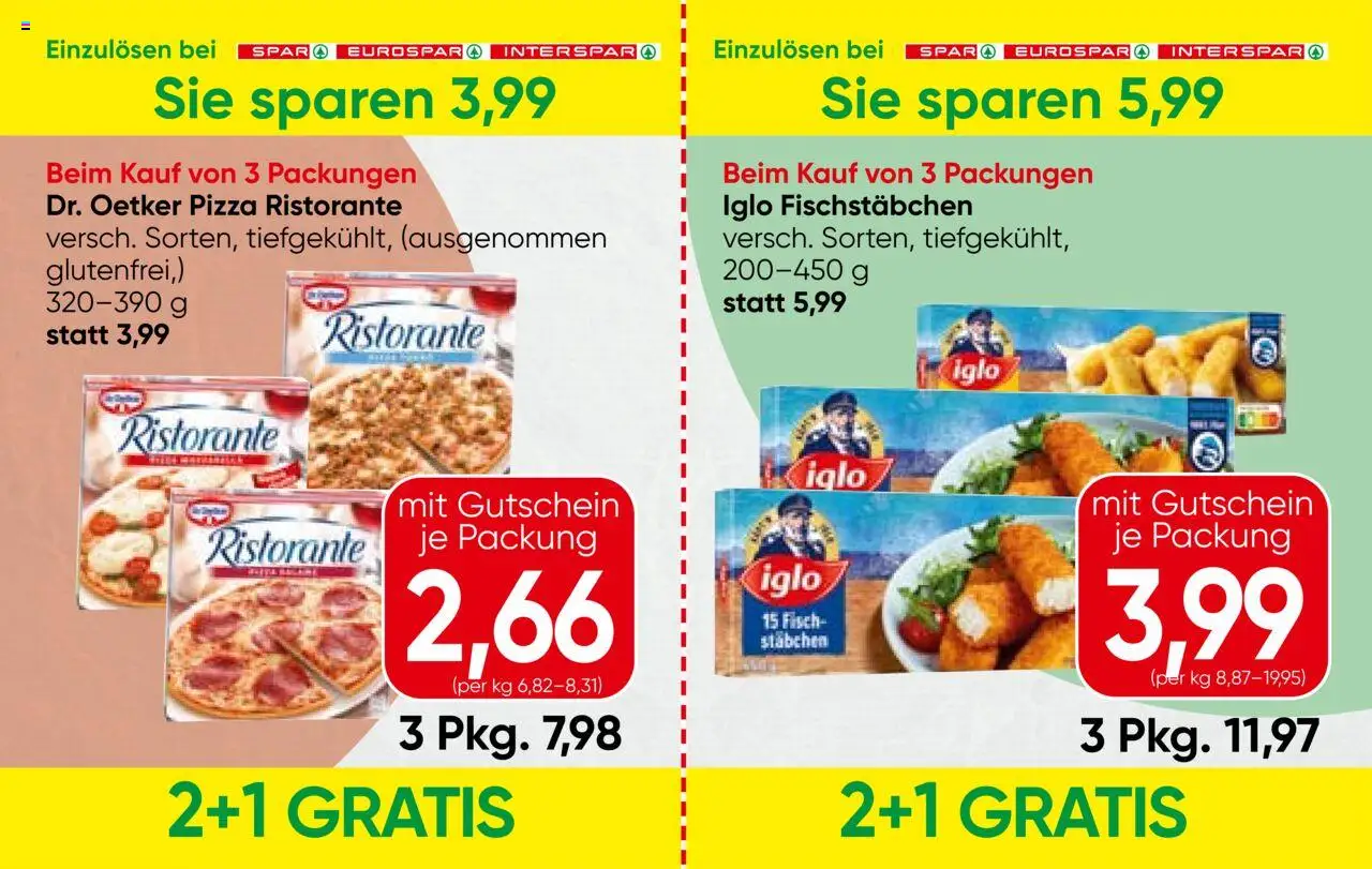 Spar Gutscheinheft - Niederösterreich gültig ab 02.10.2025 | Seite: 4 | Produkte: Pizza, Fisch