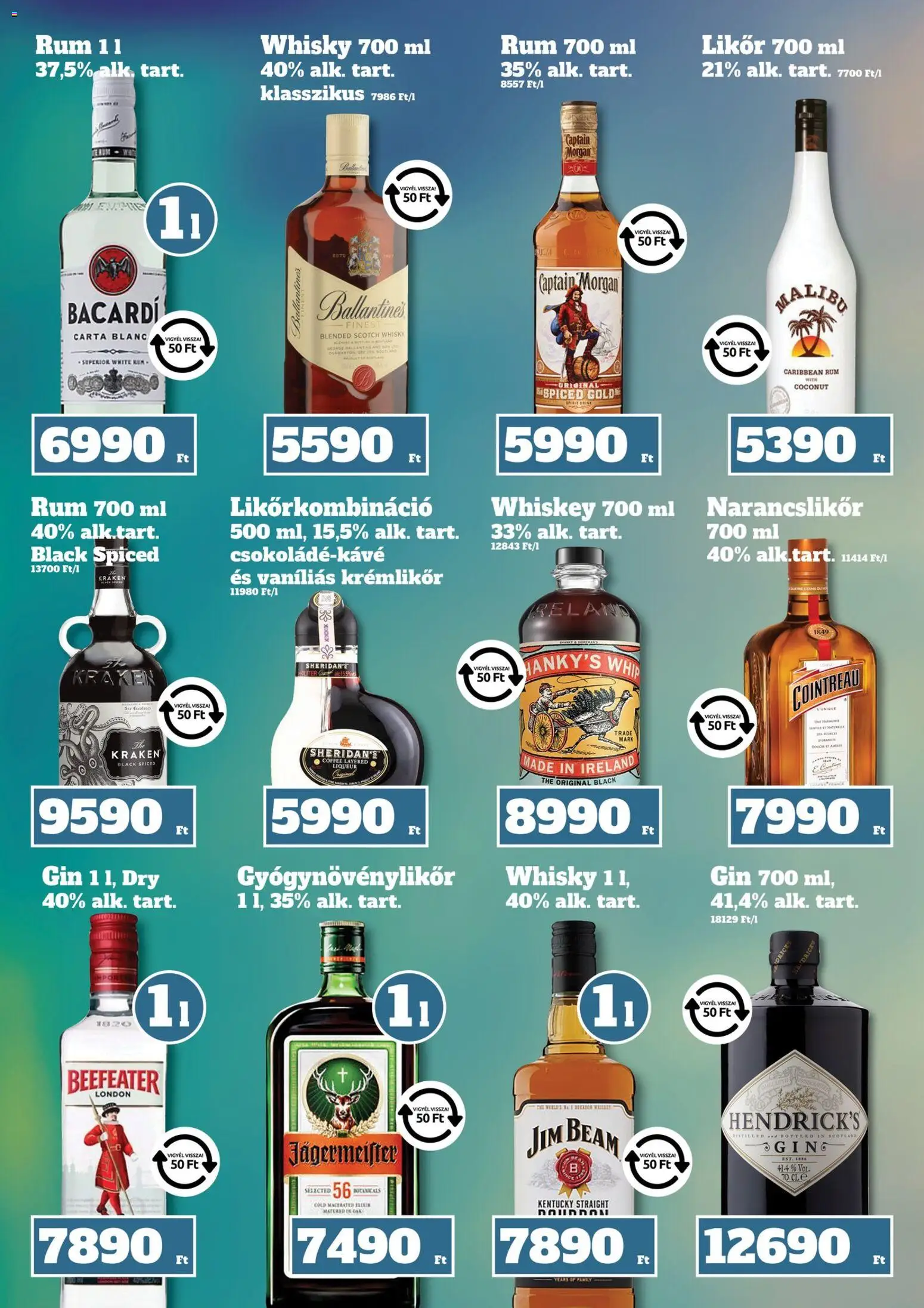Family Diszkont akciós ujság - amely érvényes a következő dátumtól: 26.03.2026 | Oldal: 26 | Termékek: Jägermeister, Bacardi, Rum, Gin