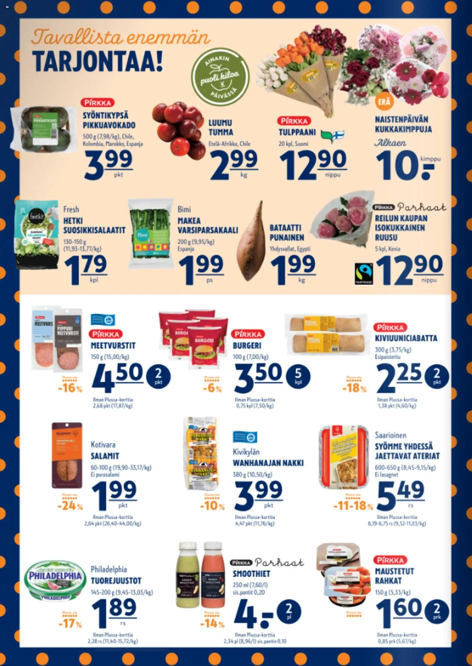 K-Supermarket tarjoukset – voimassa 05.03.2026 alkaen | Sivu: 1 | Tuotteet: Luumu, Bataatti, Pippuri