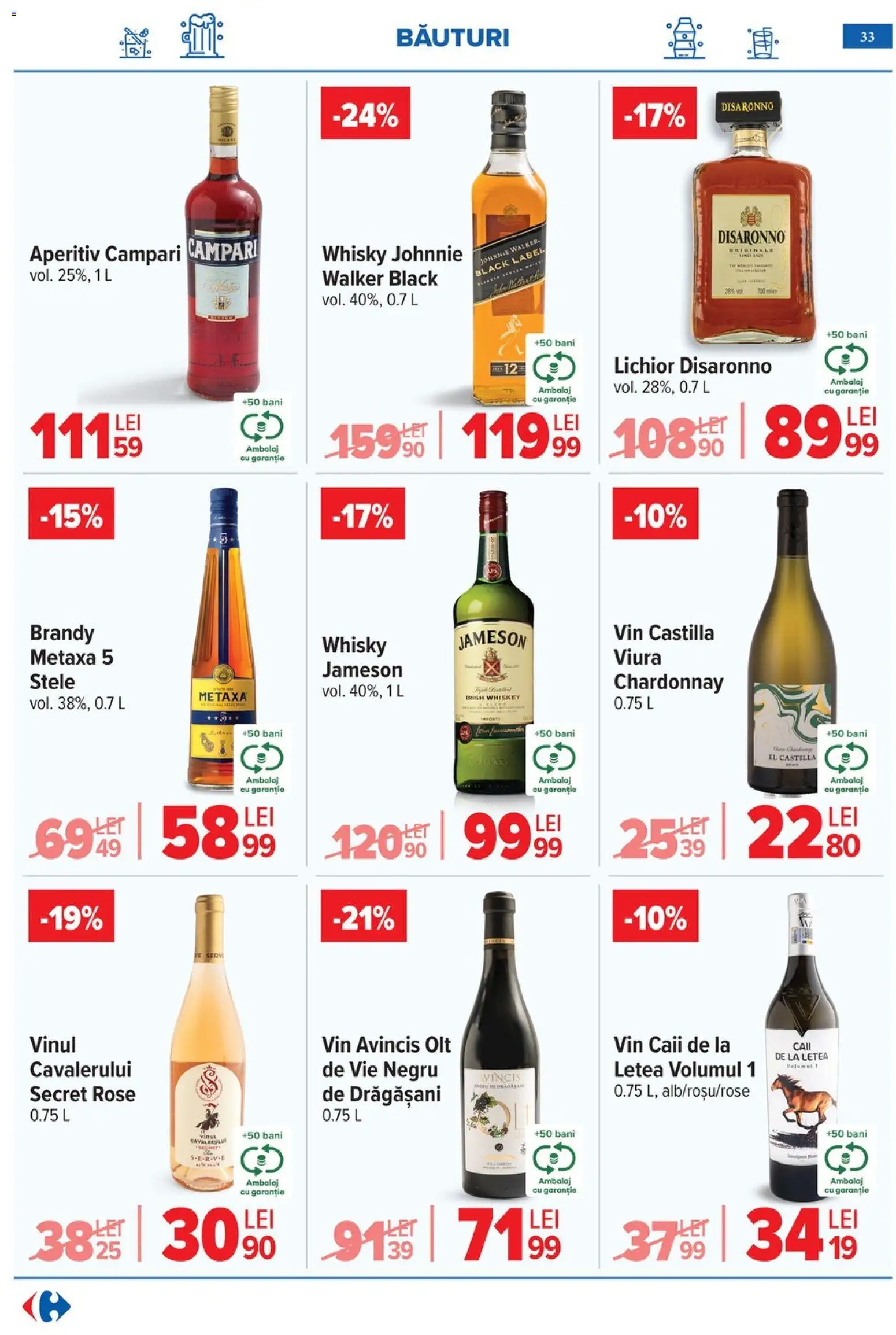 Noul catalog Carrefour – valabil de la 09.03.2026 | Pagină: 36 | Produse: Lichior, Vin, Whiskey