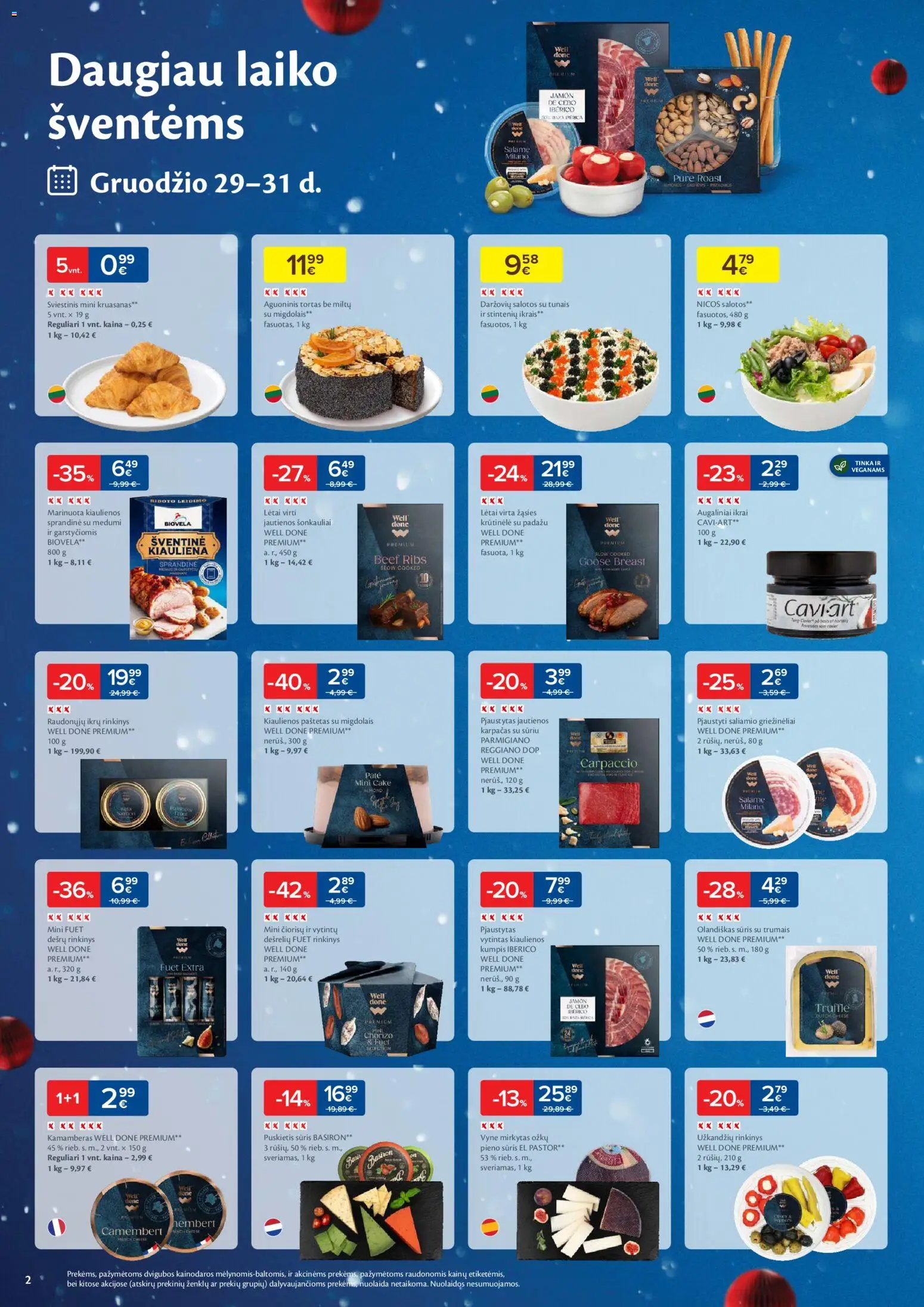 MAXIMA akcijos nuo 29.12.2025 | Puslapis: 2 | Prekių: Salotos, Jautienos, Sūris, Kiauliena