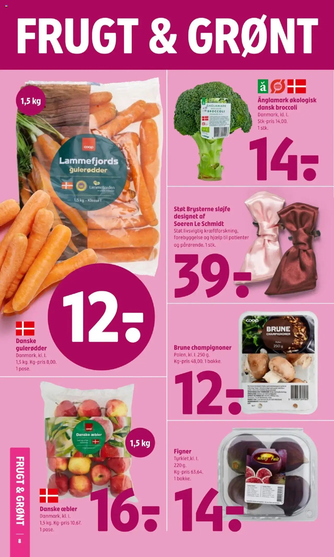 Coop 365 tilbudsavis – gyldig fra 18.09.2025 | Side: 8 | Produkter: Æbler, Gulerødder, Broccoli, Figner