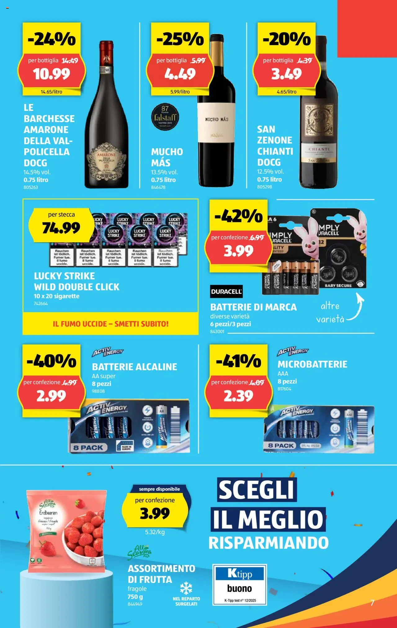 Aldi Volantino ab 07.08.2025 | Seite: 7 | Produkte: Batterie, Erdbeeren