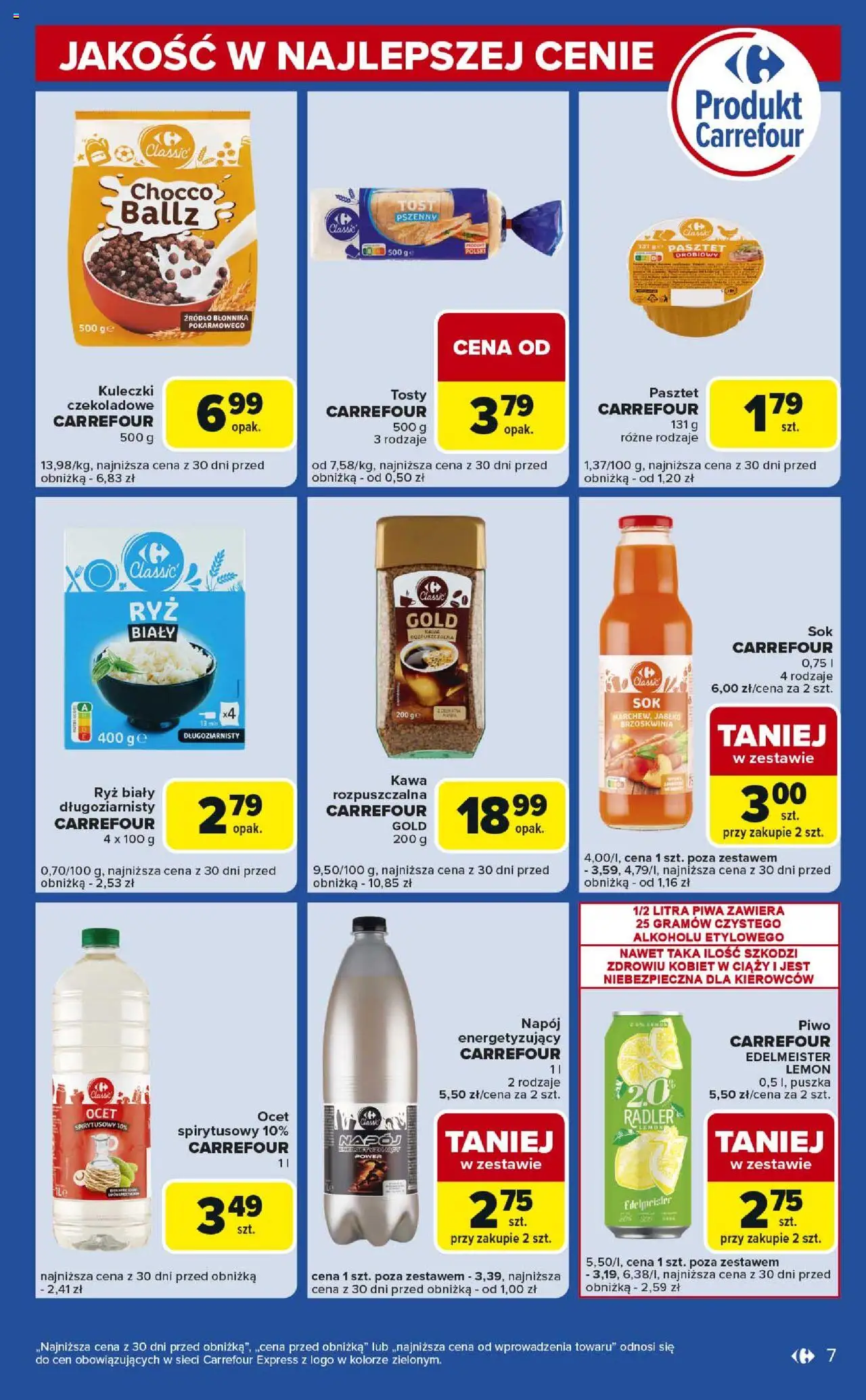 Carrefour Gazetka - Express II od 19.08.2025 | Strona: 7 | Produkty: Brzoskwinia, Ocet, Kawa, Piwo