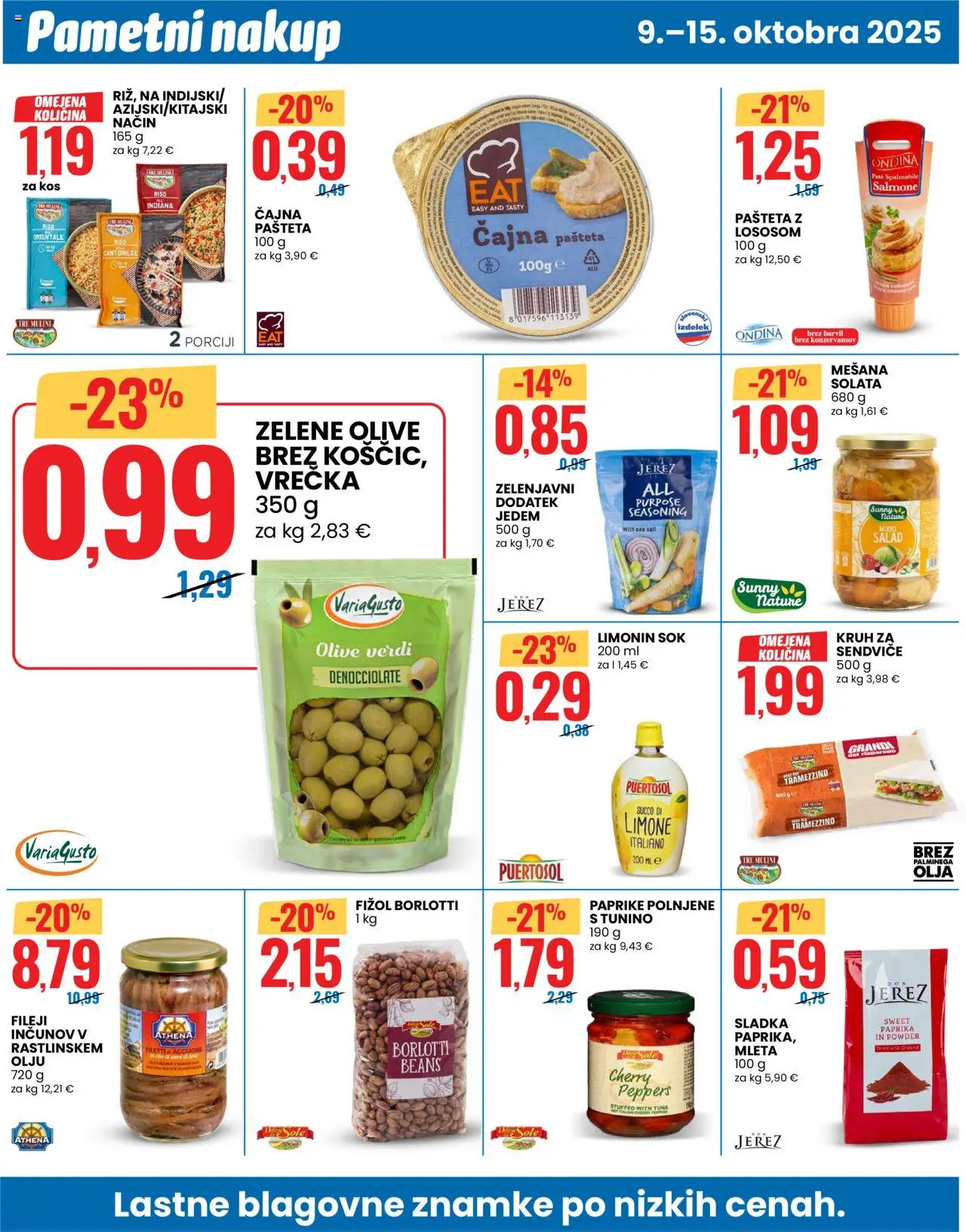 Novi Eurospin katalog ponudbe – veljaven od 09.10.2025 | Stran: 8 | Izdelki: Paprika, Tuna, Pašteta, Kruh