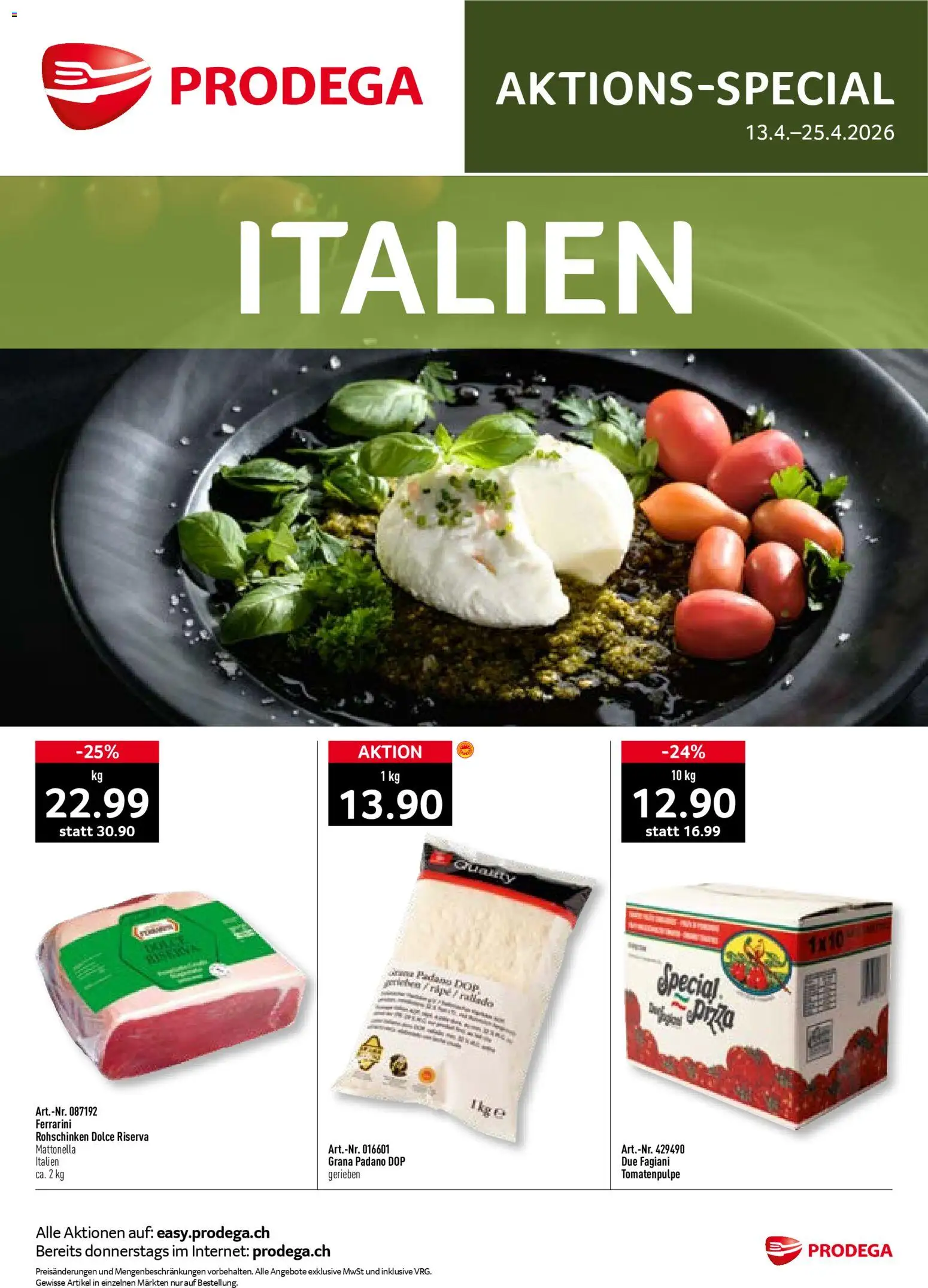 Prodega aktionen Italien – gültig ab 13.04.2026 | Seite: 1