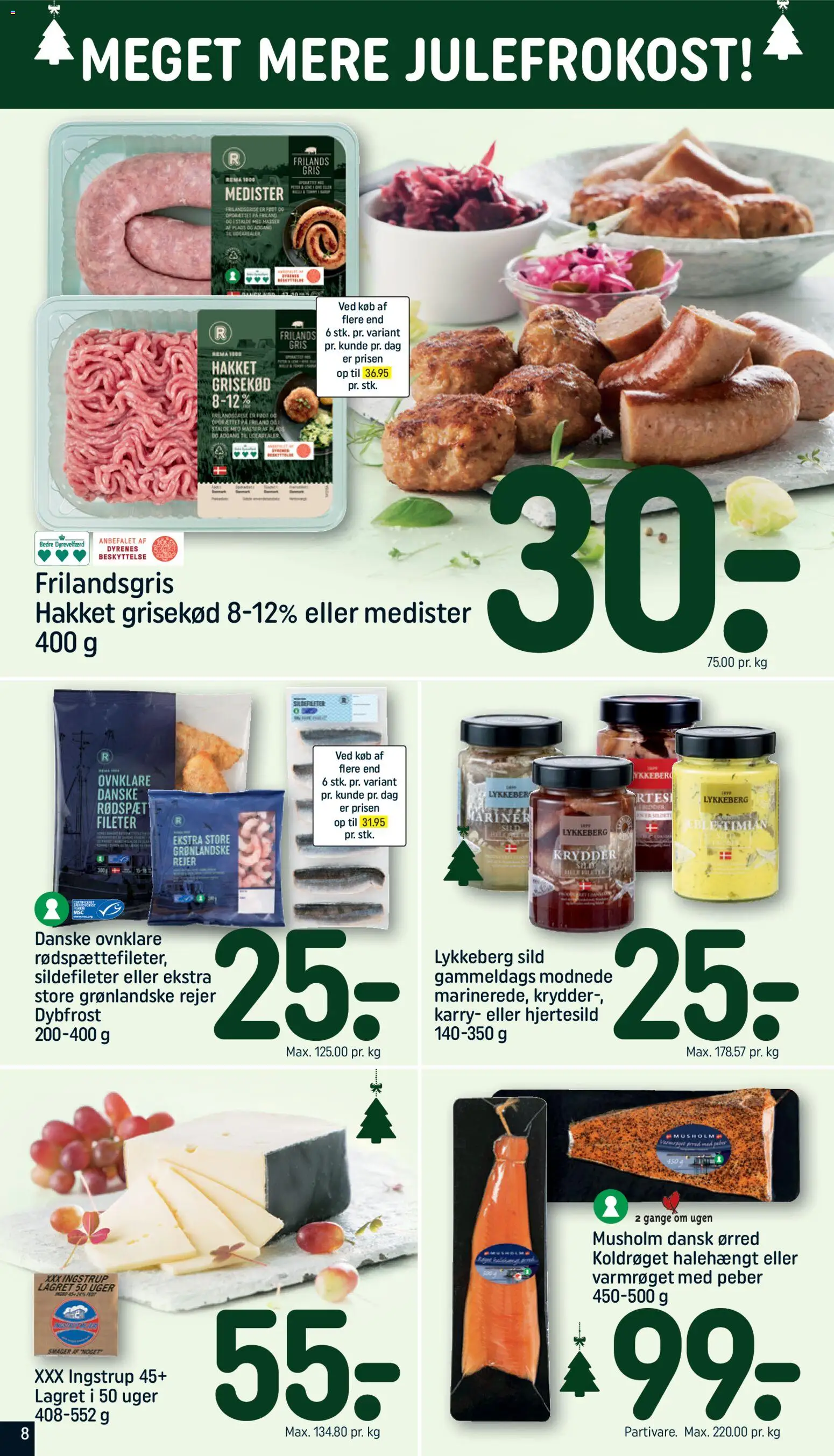 Rema 1000 tilbudsavis – gyldig fra 22.11.2025 | Side: 8 | Produkter: Karry, Peber, Sild, Rejer