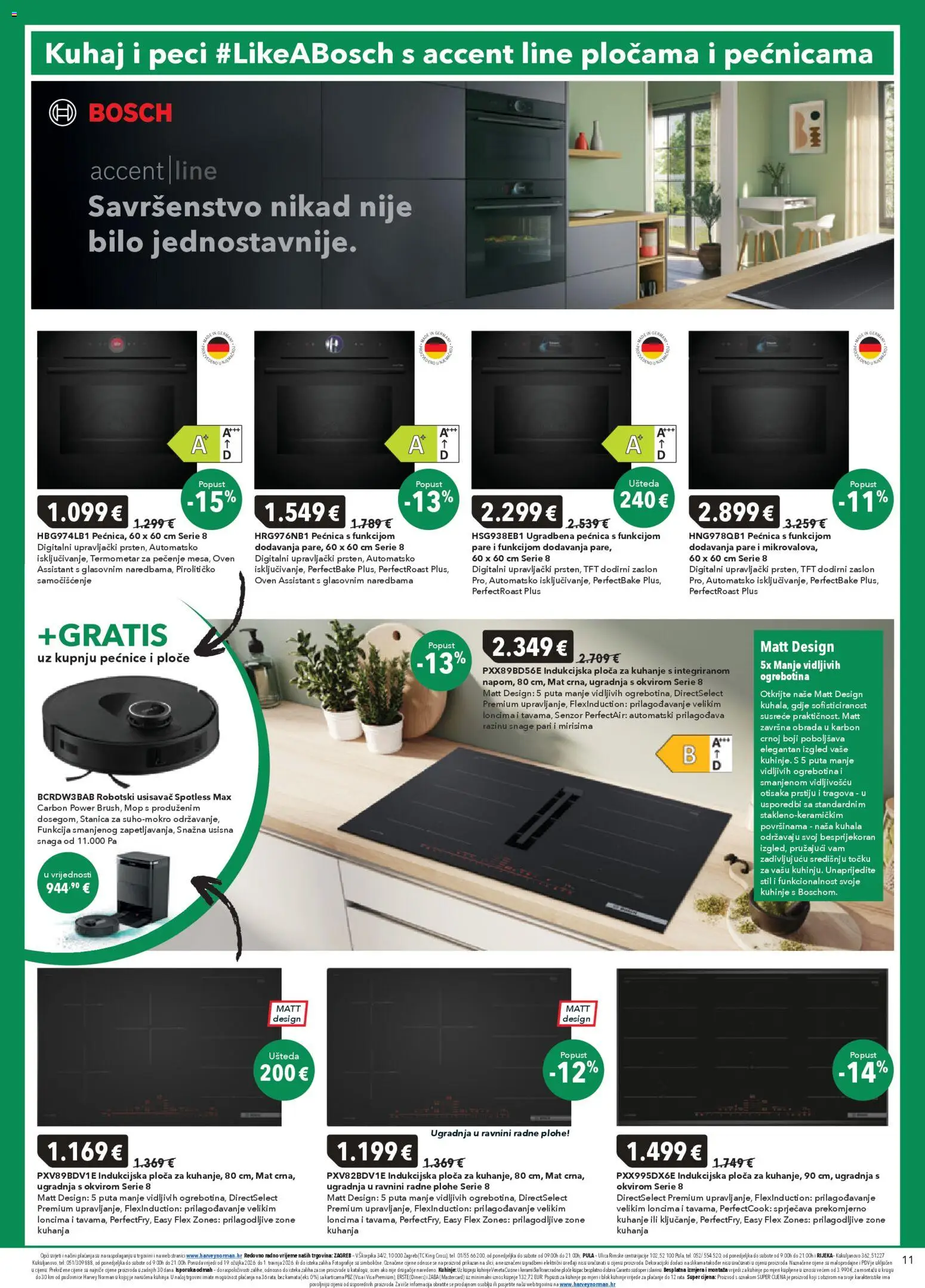 Harvey Norman katalog | vrijedi od 19.03.2026 | Stranica: 11 | Proizvodi: Mop, Indukcijska ploča, Pećnica, Ploča za kuhanje