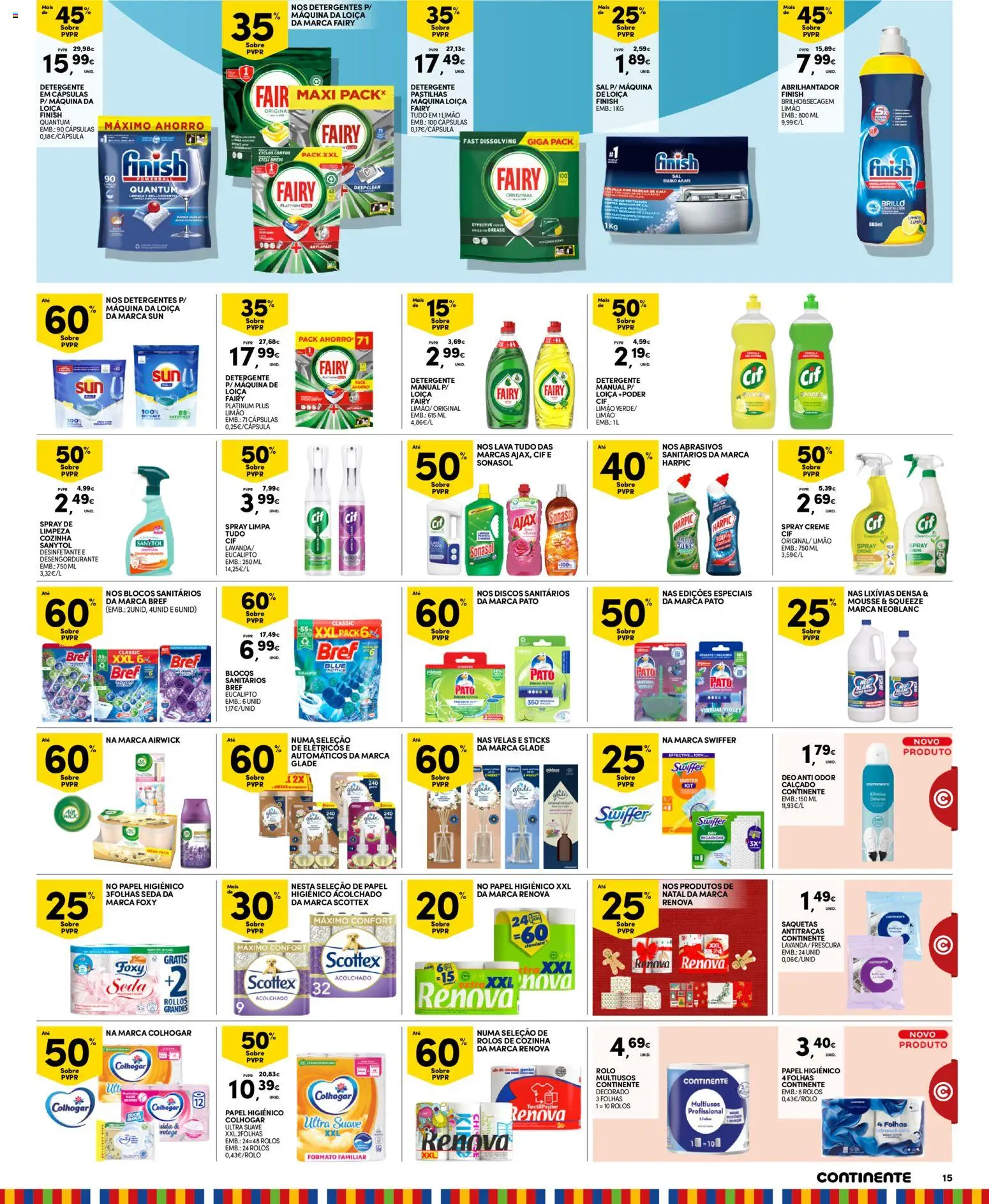 Continente Madeira │ válido de 04.11.2025 | Página: 15 | Produtos: Detergente, Sal, Creme, Velas