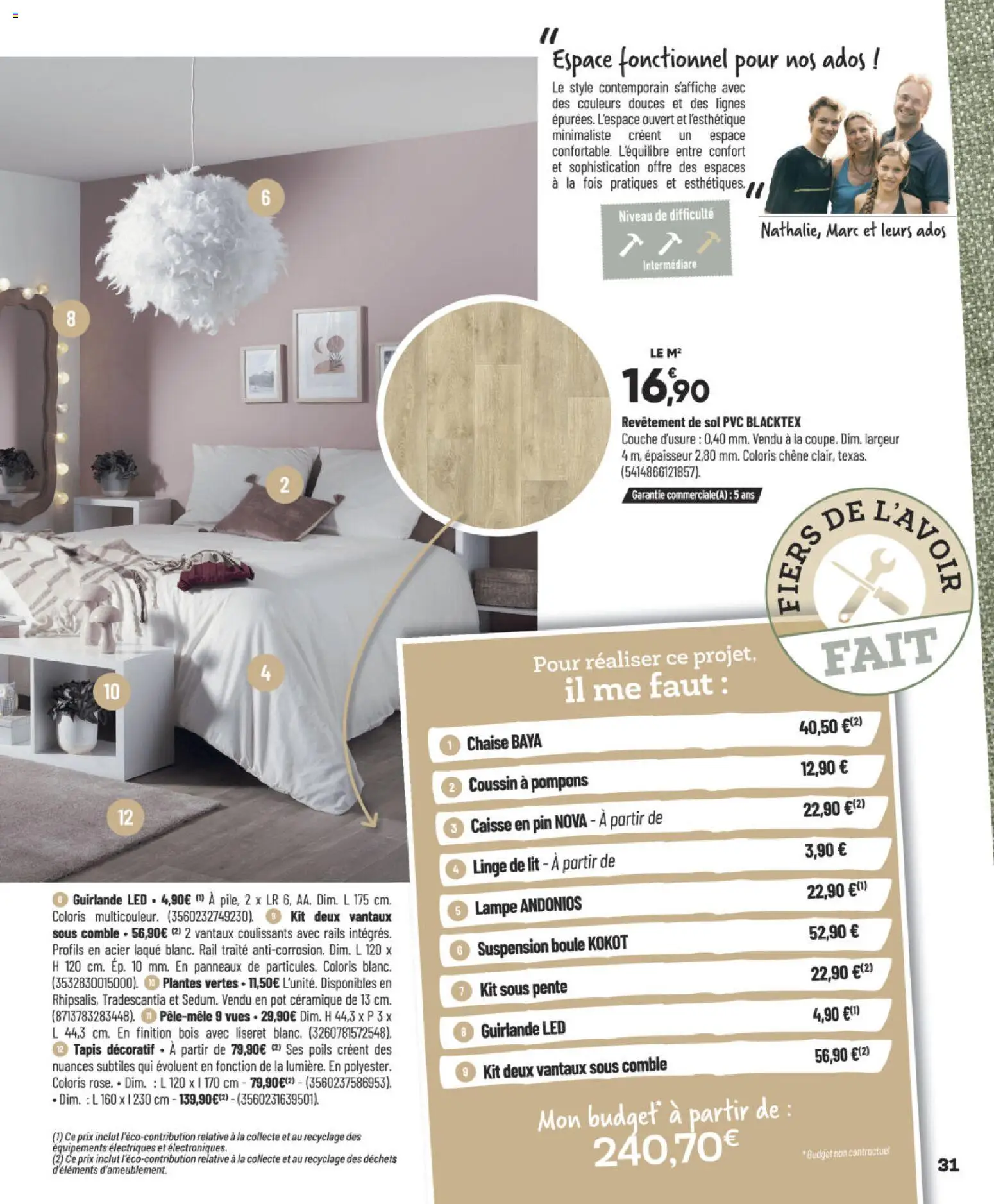 {H1} | Page: 31 | Produits: Plantes, Lit, Chaise, Tapis